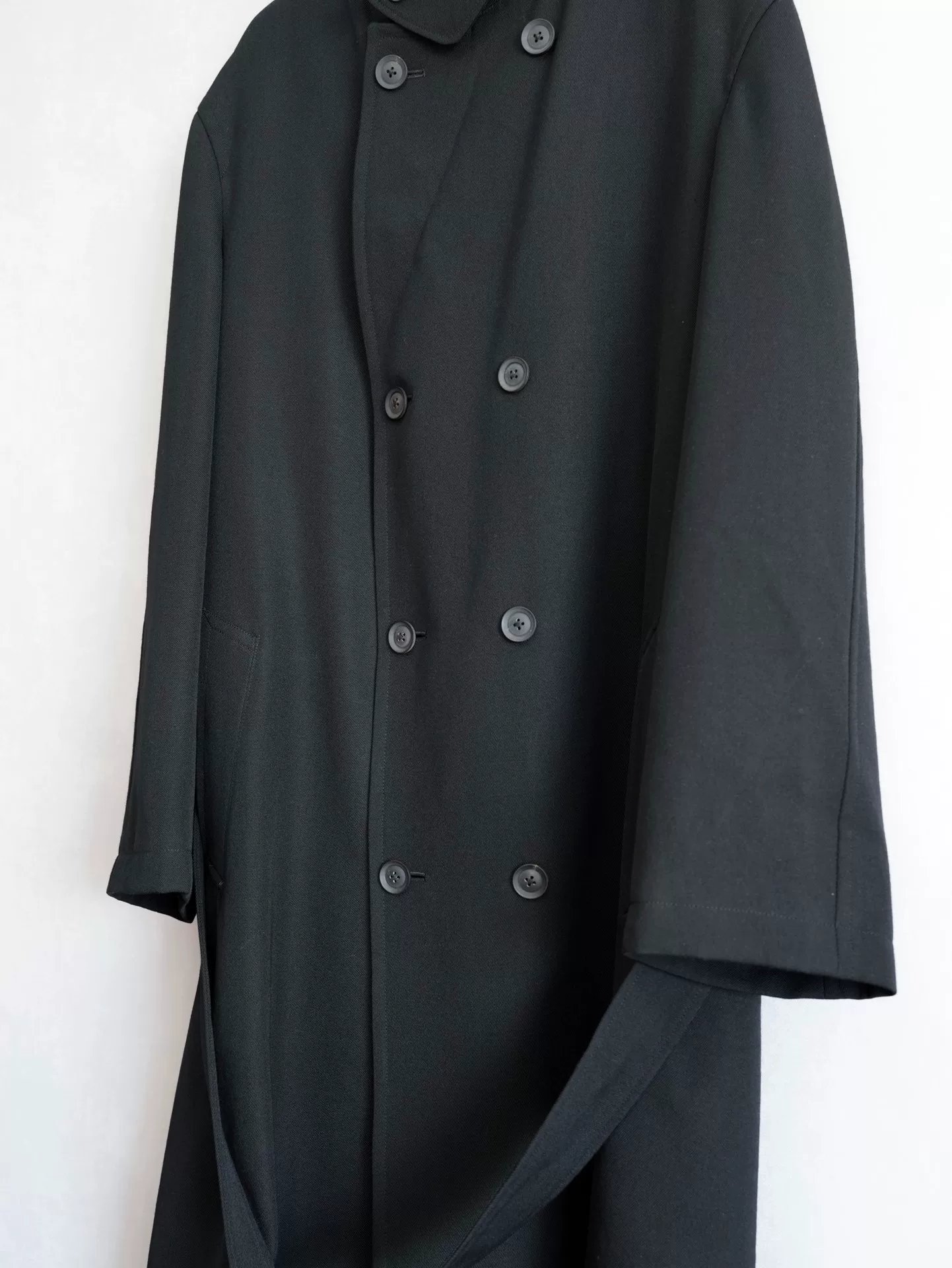 Yohji Yamamoto 20AW 8-Button Double-Breasted Coat — label