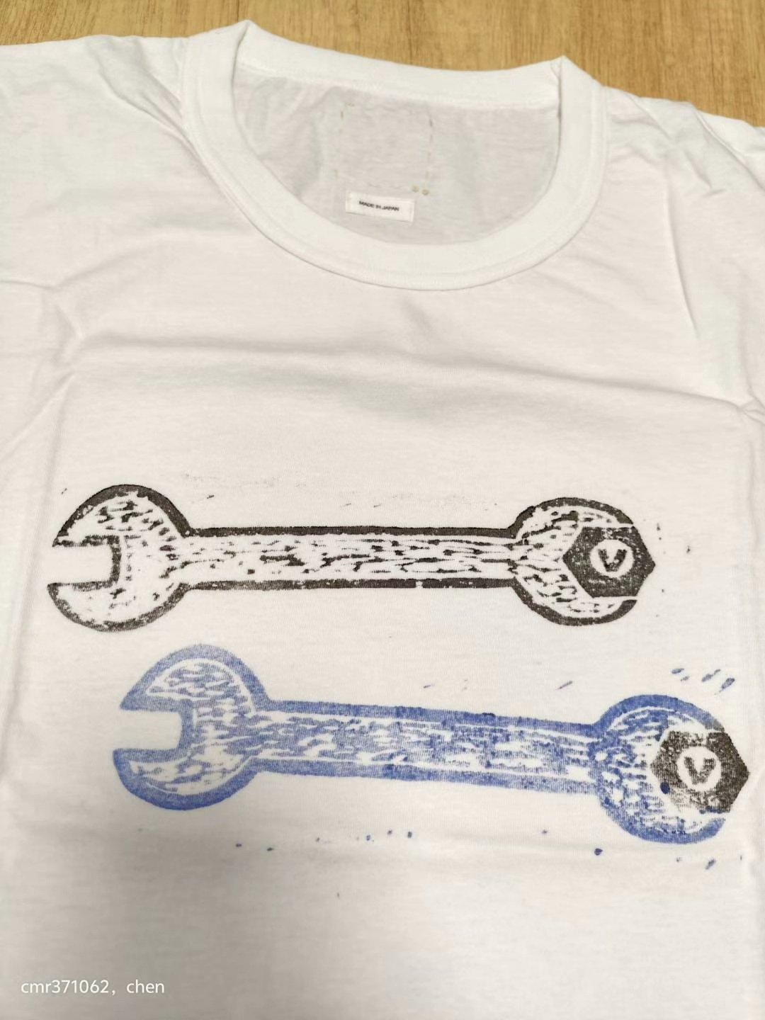 visvim 19ss Jumbo Tee VV Spanner — front