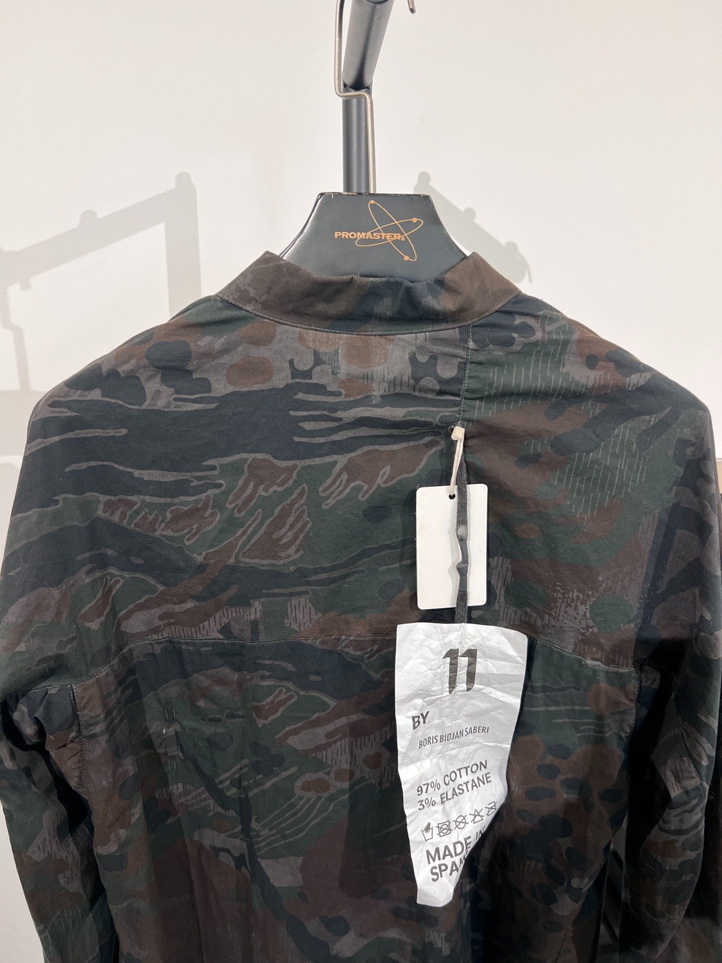 Boris Bidjan Saberi Camo Shirt Jacket — back
