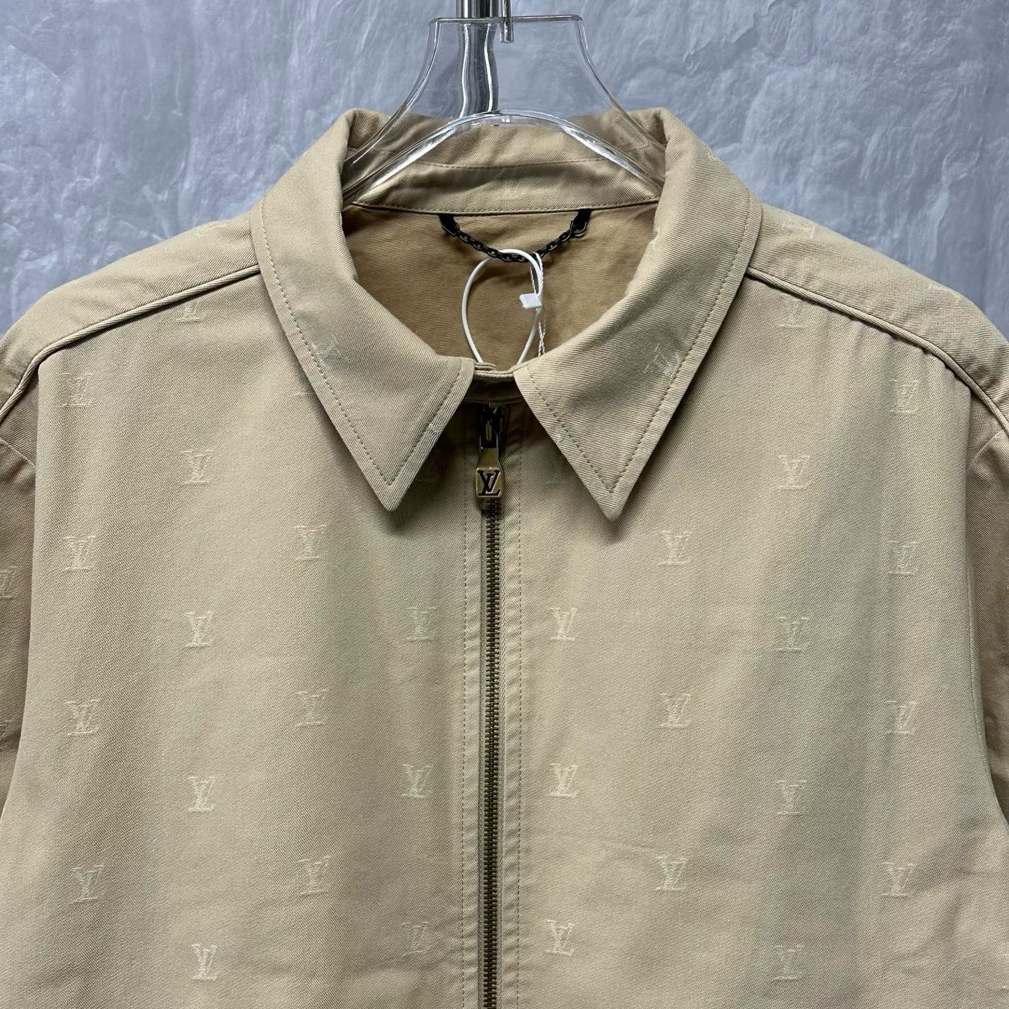 Louis Vuitton FW24 Khaki Monogram Zip Jacket — front