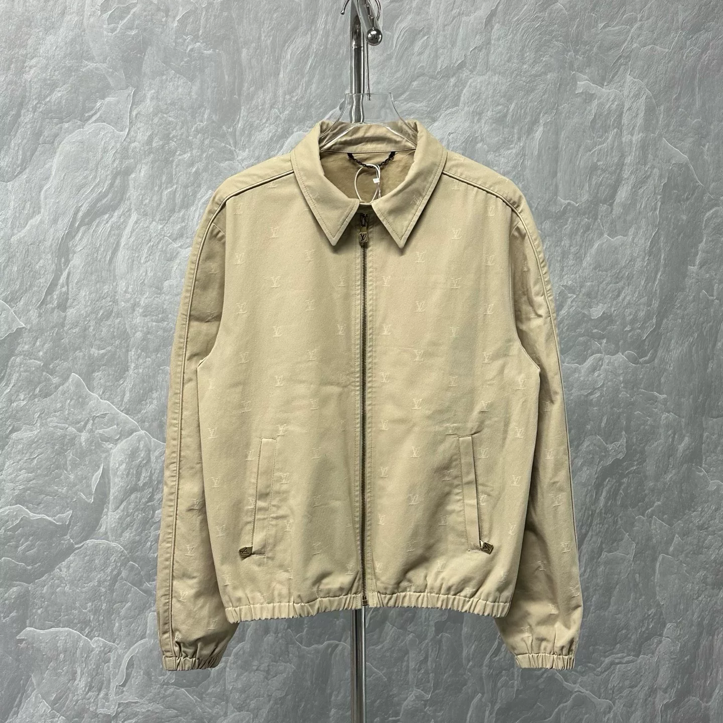 Louis Vuitton FW24 Khaki Monogram Zip Jacket