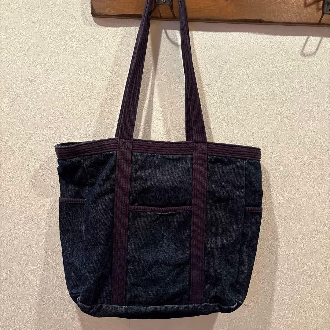 Porter x Neighborhood Denim Tote Bag — front