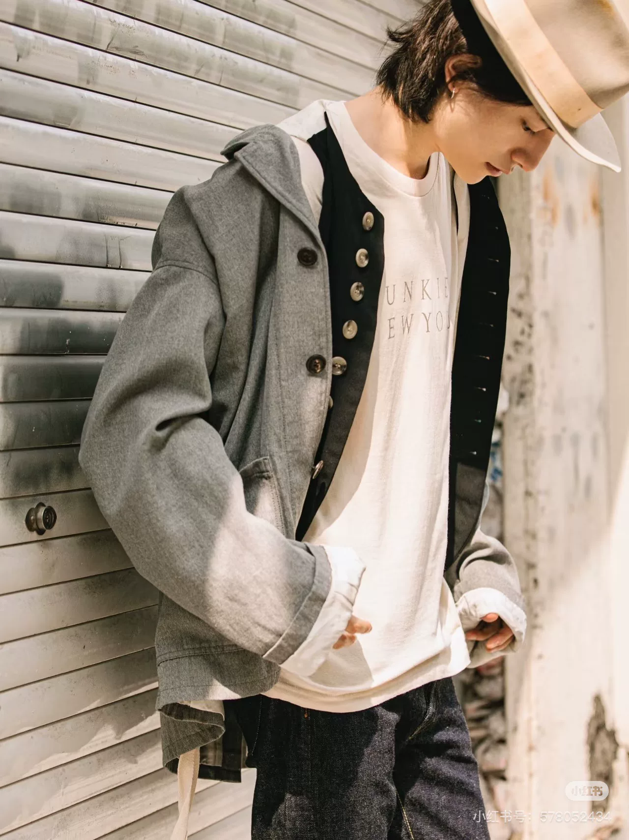 VISVIM SOWER JKT Gray Suit Jacket — front