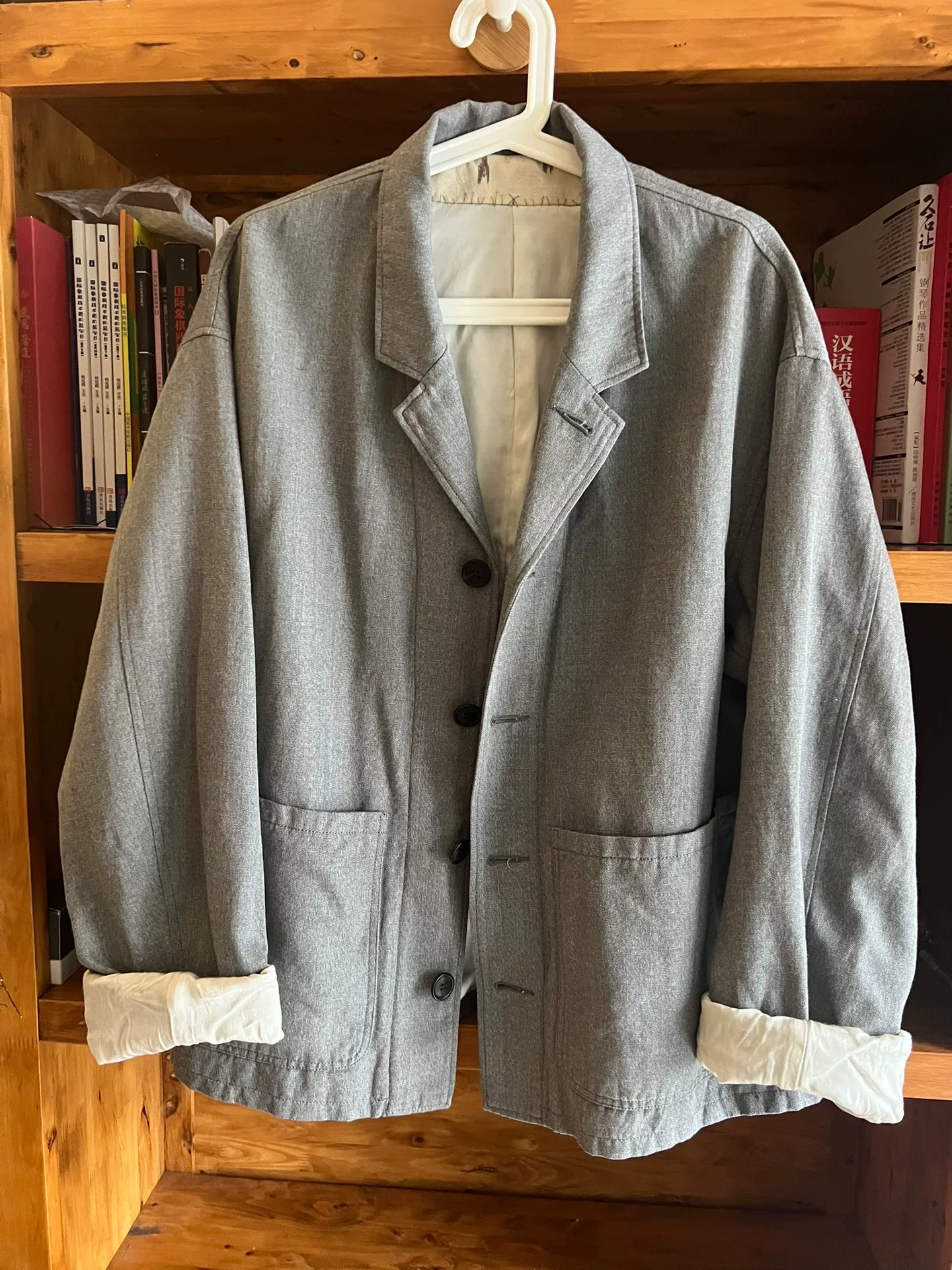 VISVIM SOWER JKT Gray Suit Jacket — label