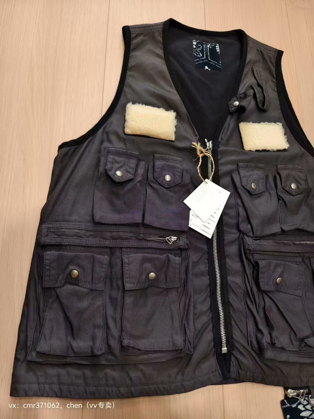 visvim 20 ict fisherman vest — detail