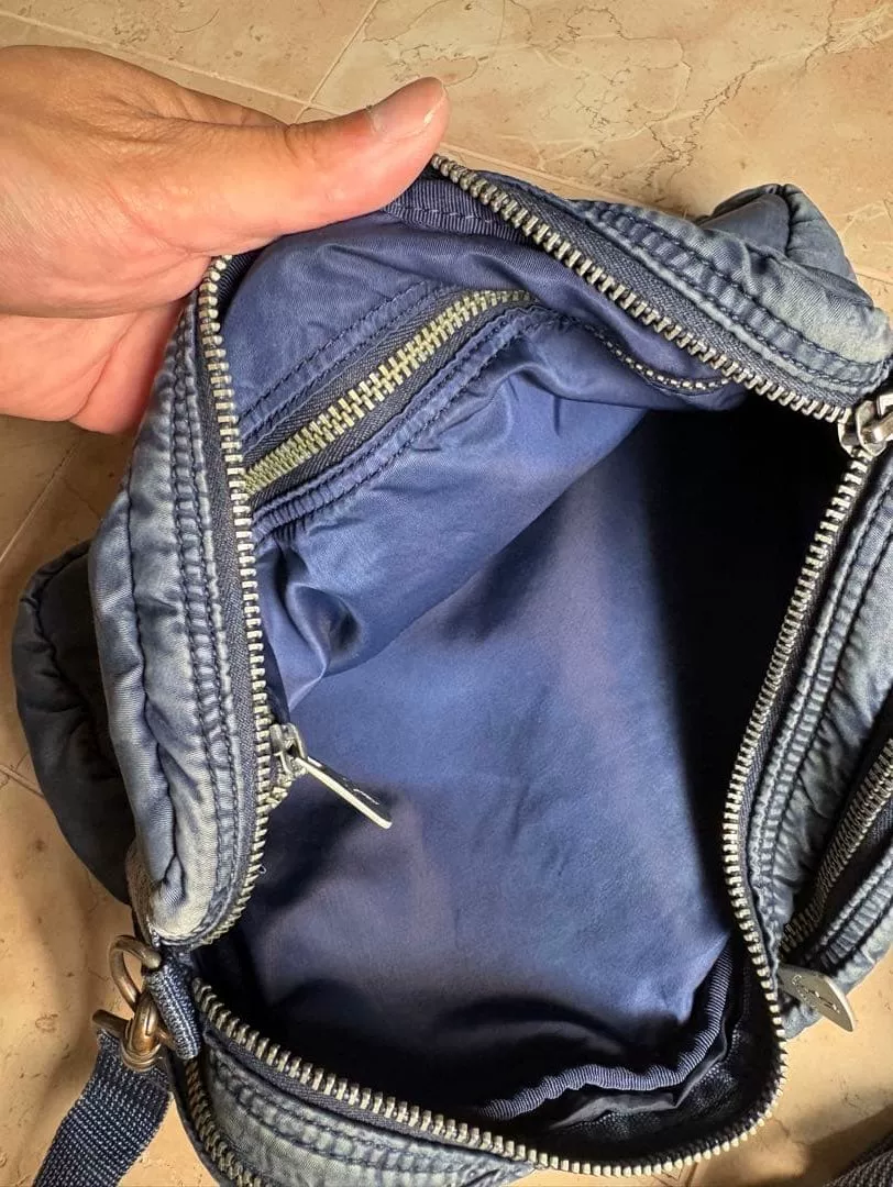 Porter Classic SuperNylon Crossbody Bag — label