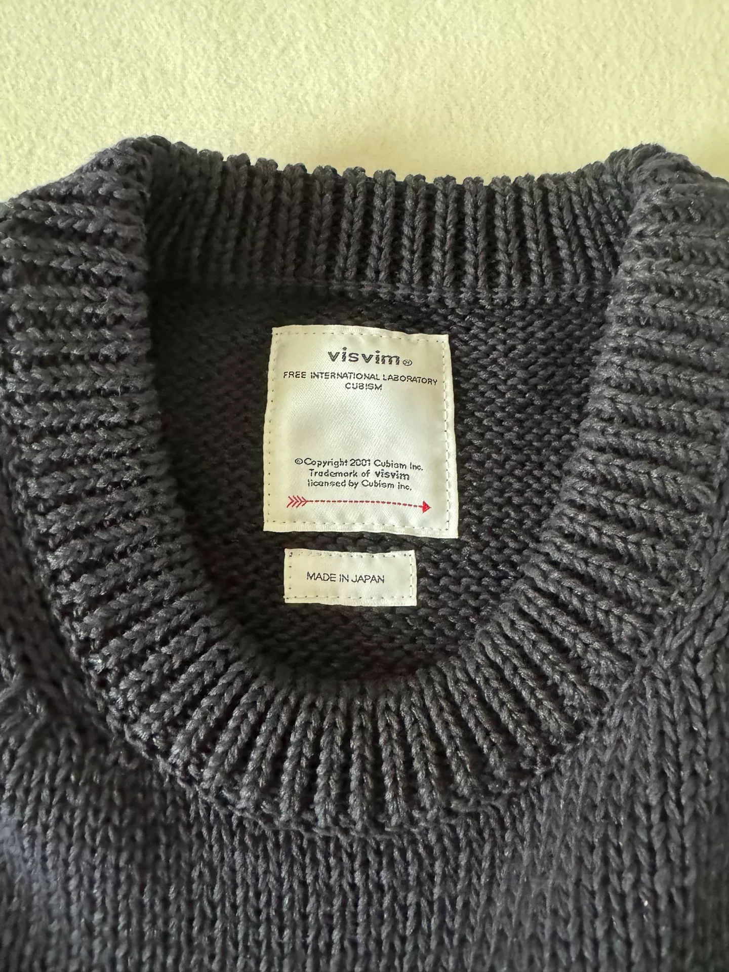 Visvim 23ss Letterman Crew Knit — back