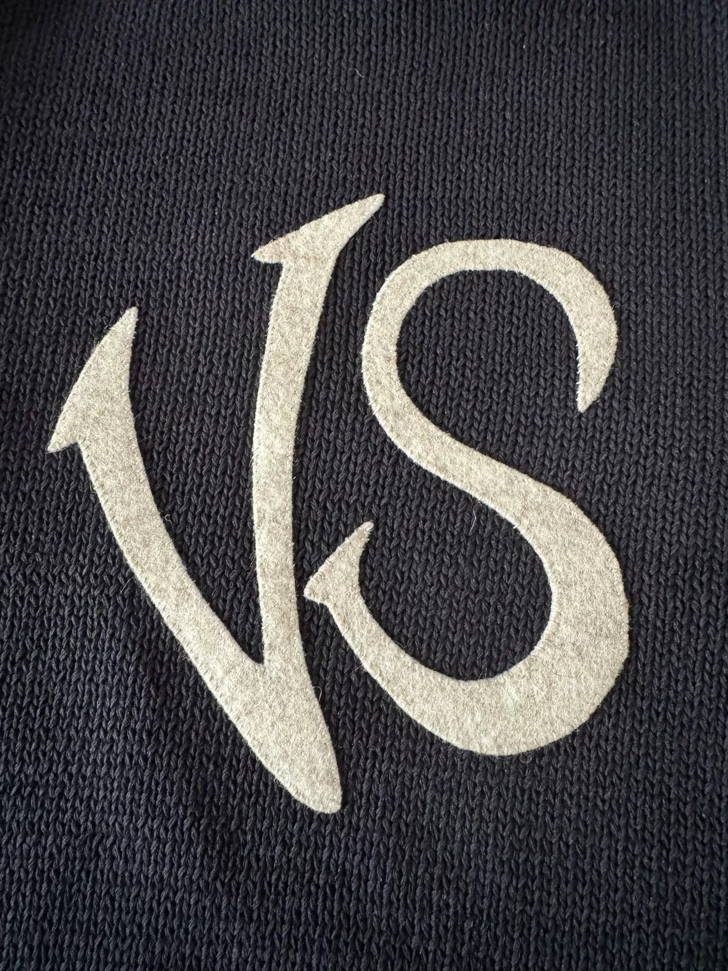 Visvim 23ss Letterman Crew Knit — detail