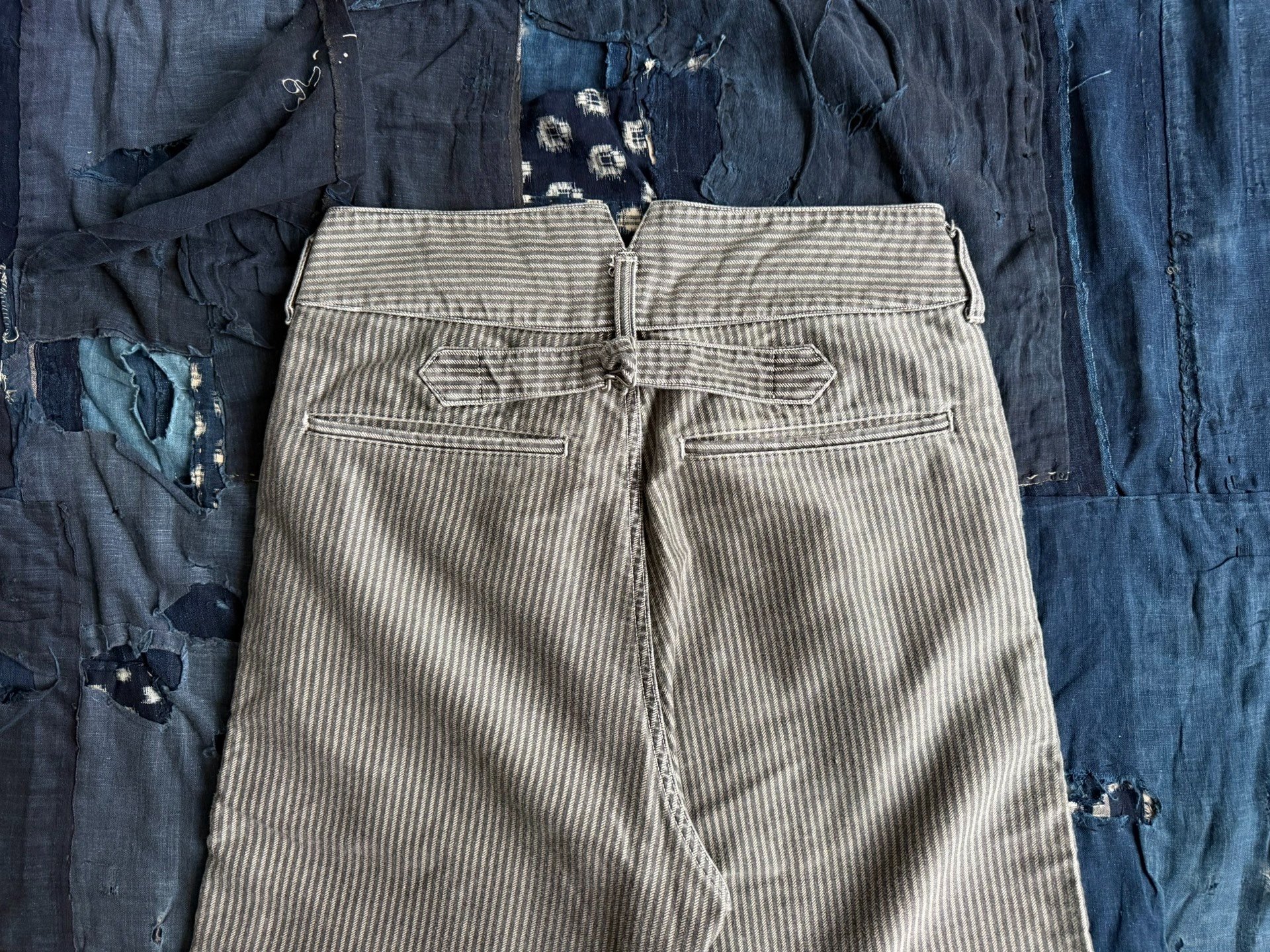 VISVIM 25AW Pastoral Striped Pants — back
