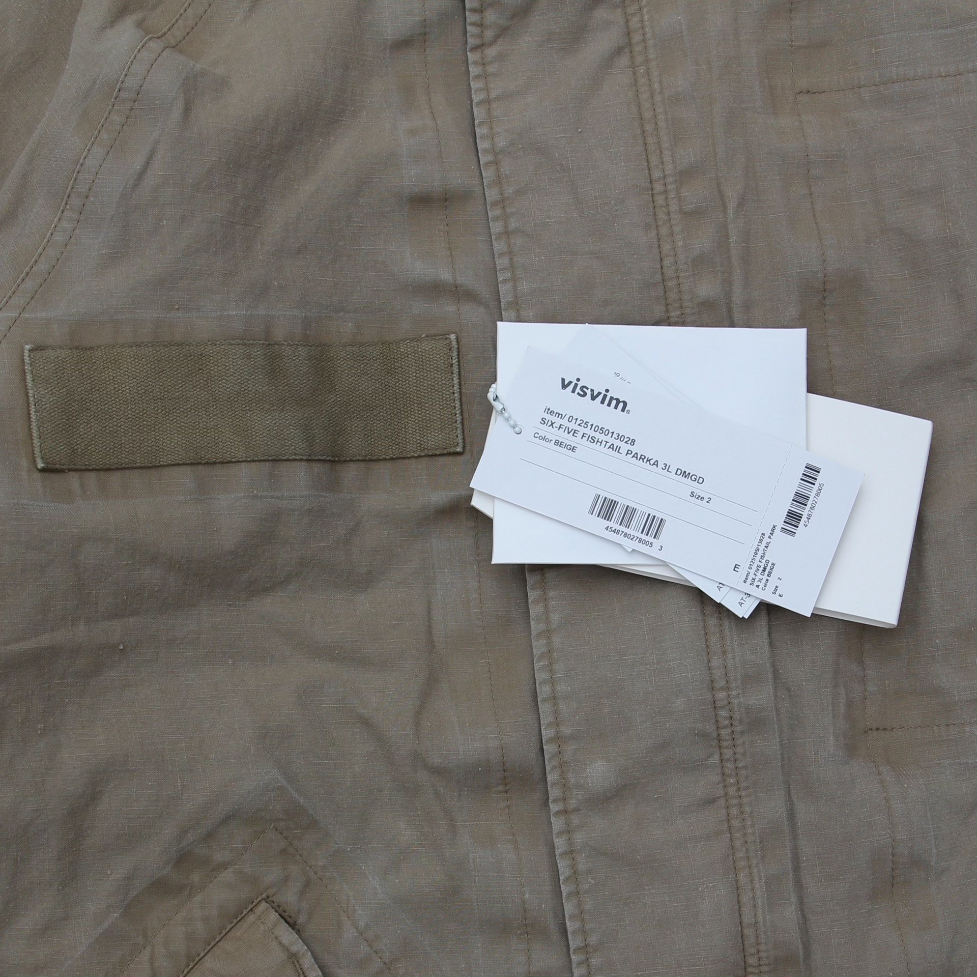 Visvim 25ss Six-Five Fishtail Parka — back
