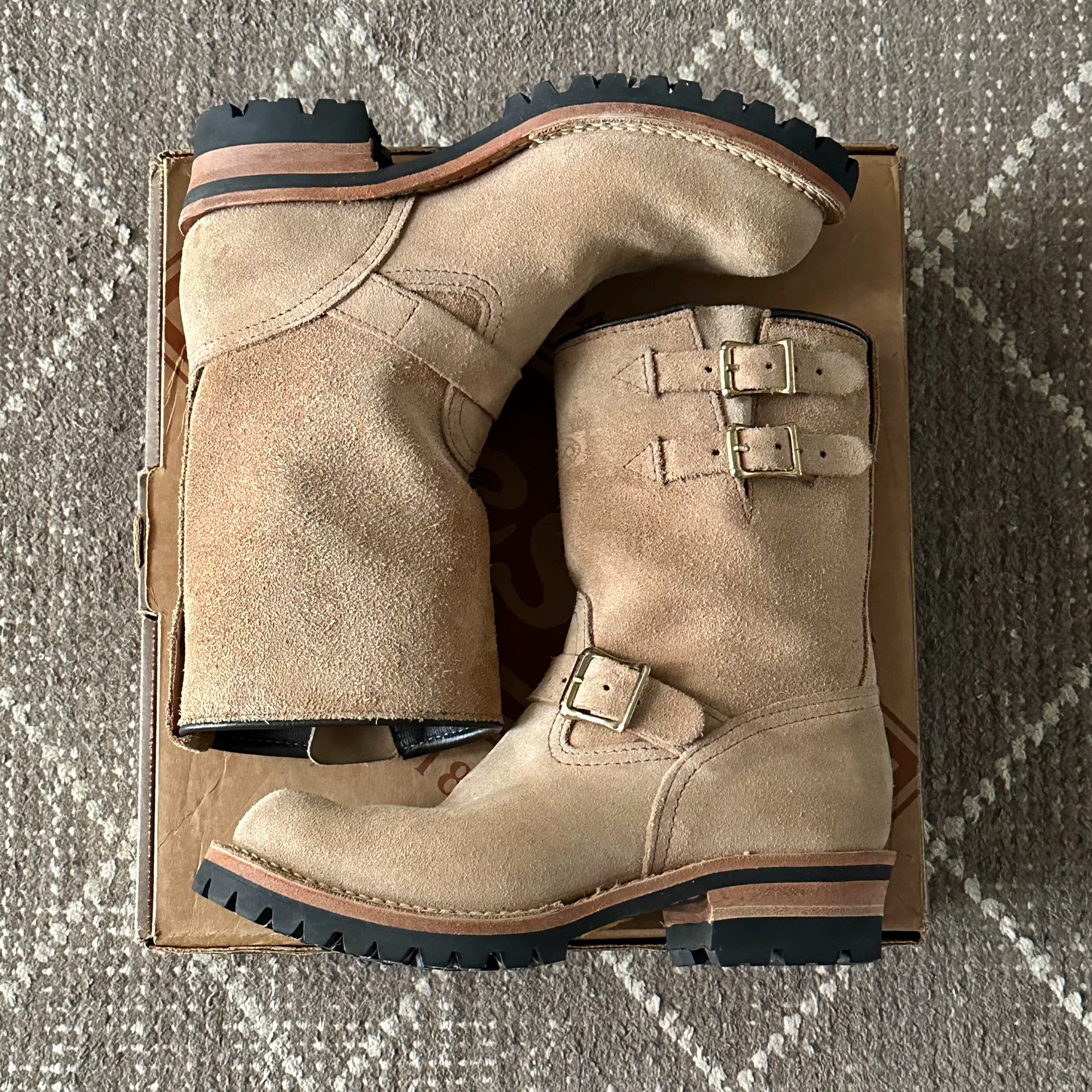 Wesco Japan Burlap Engineer Boots — back