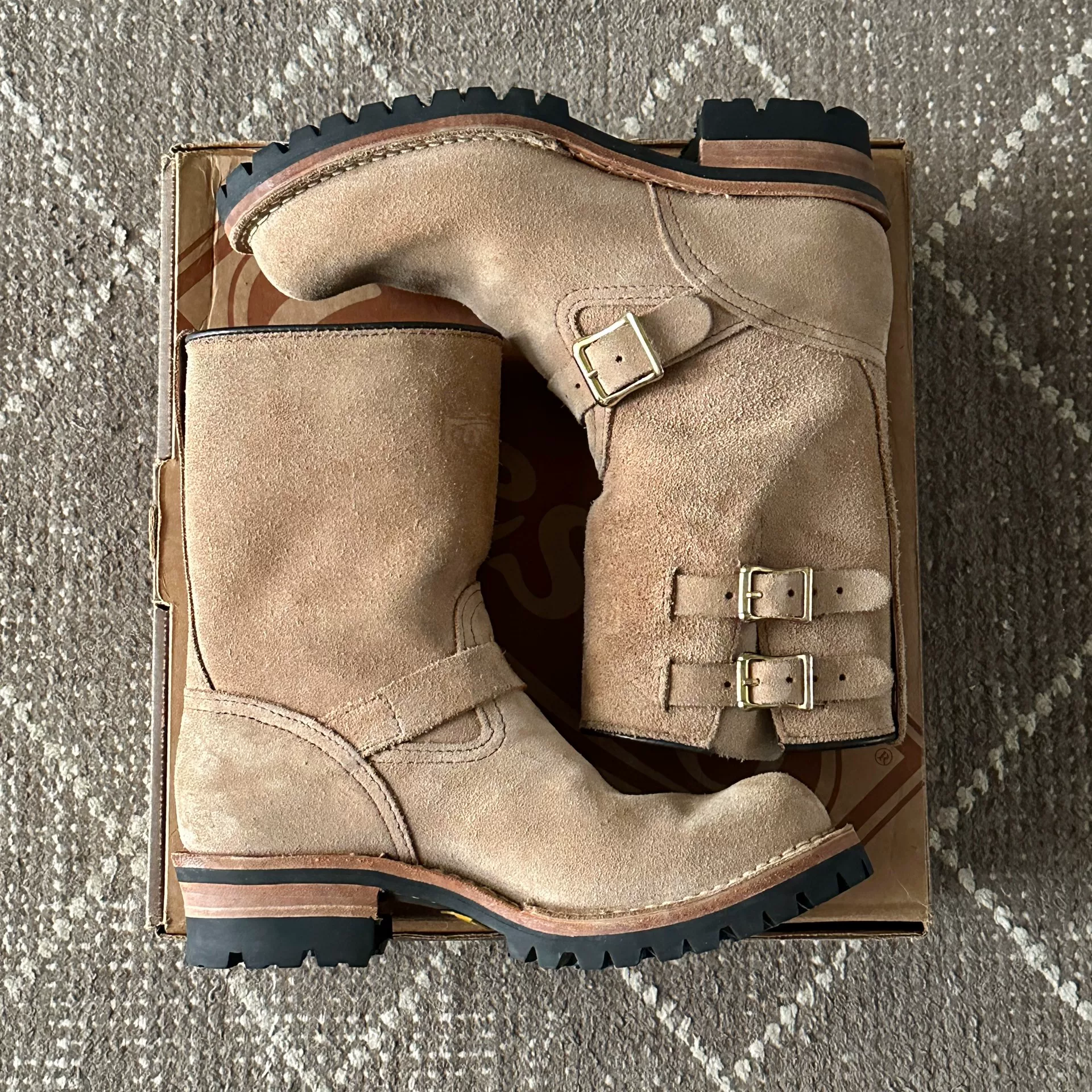 Wesco Japan Burlap Engineer Boots — detail
