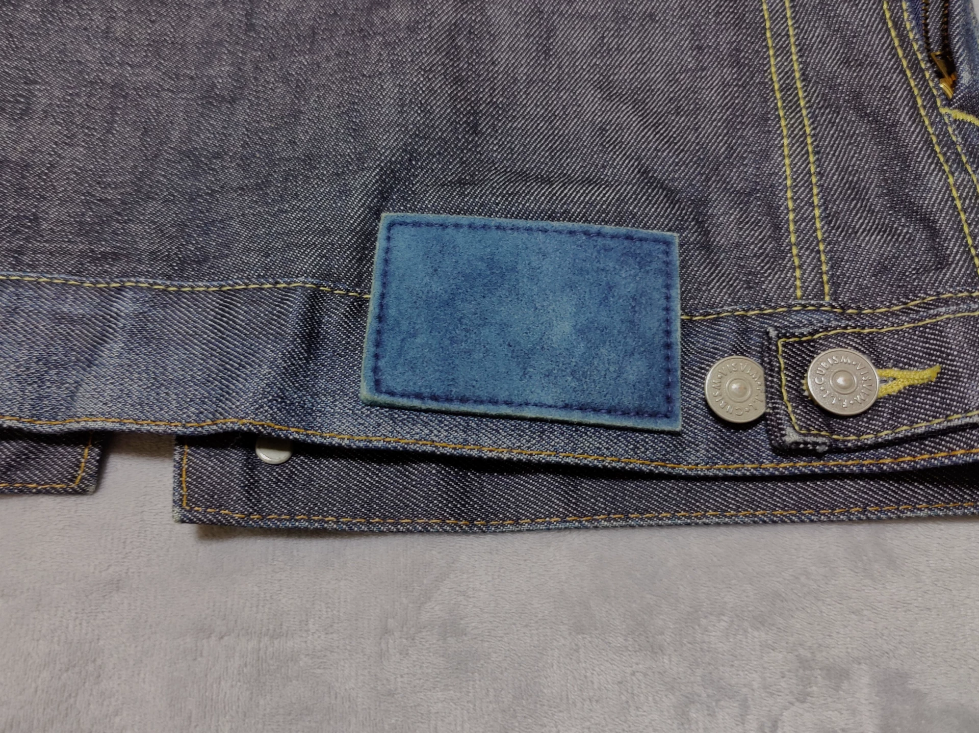 visvim nonwashed 101 denim jacket — detail
