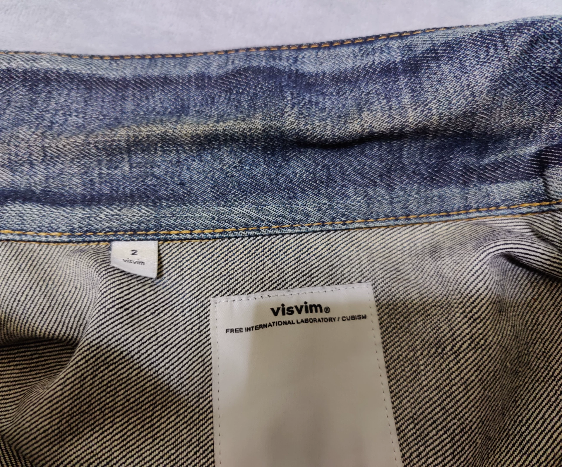 visvim nonwashed 101 denim jacket — back