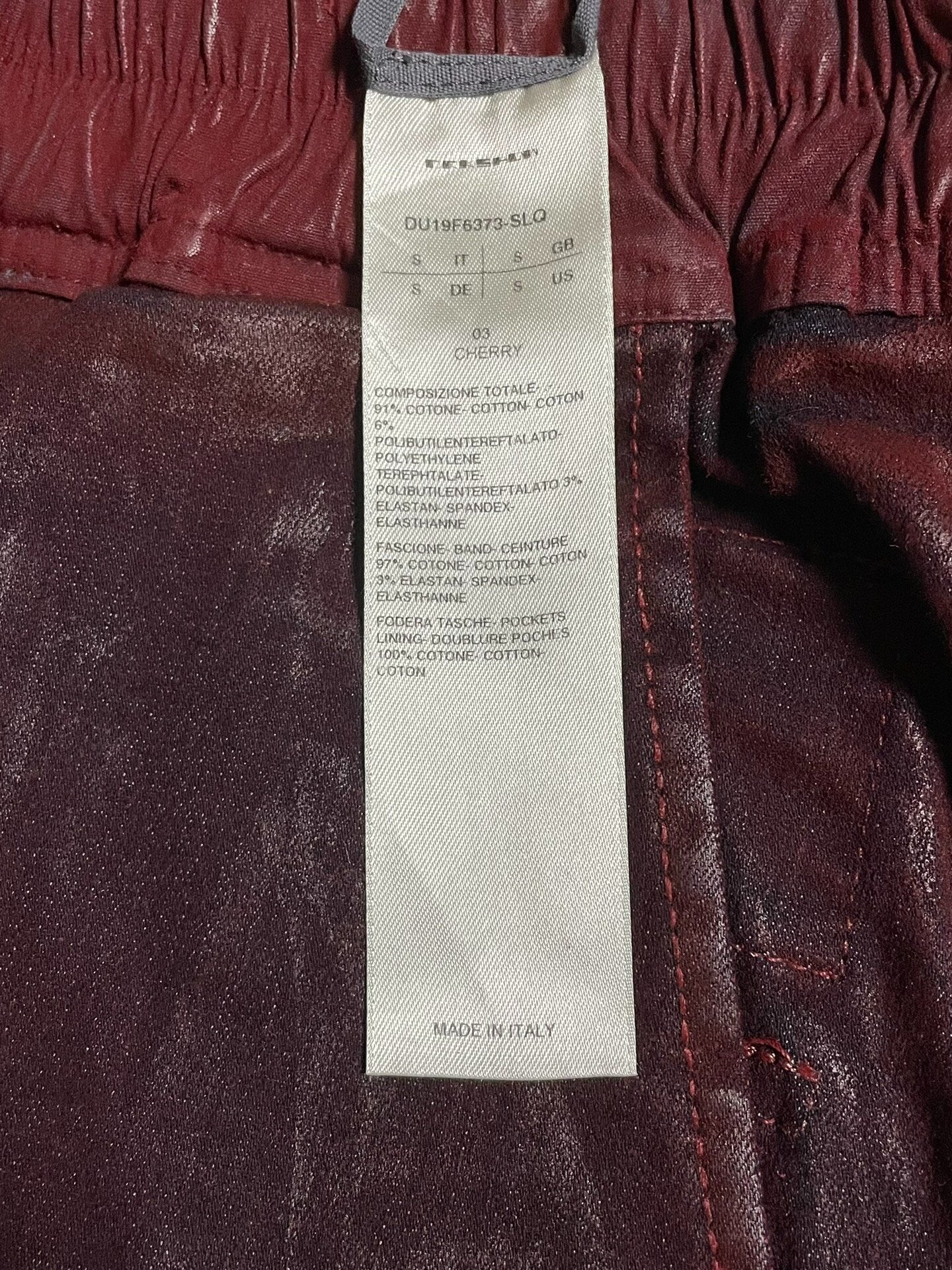 Rick Owens Waxed Coated Cropped Pants — back