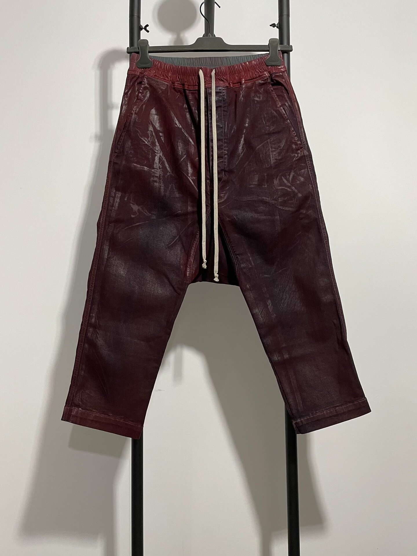 Rick Owens Waxed Coated Cropped Pants