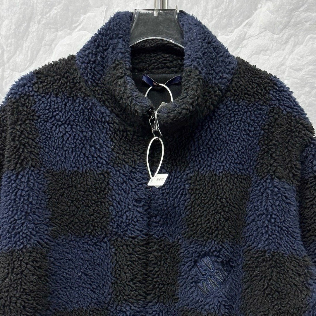 Louis Vuitton Nigo Checkered Teddy Coat XS — front