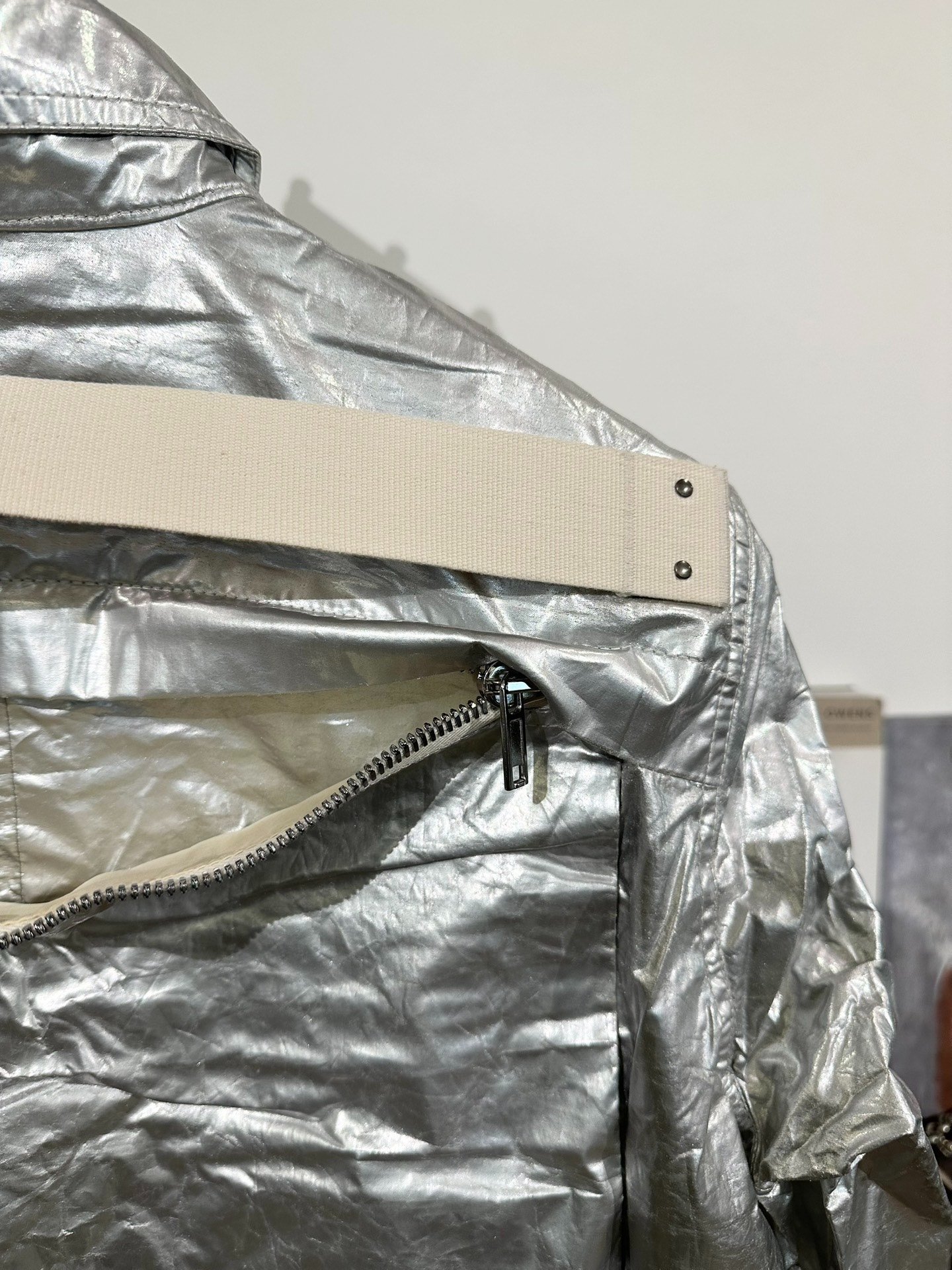 Rick Owens Drkshdw Silver Utility Jacket — detail