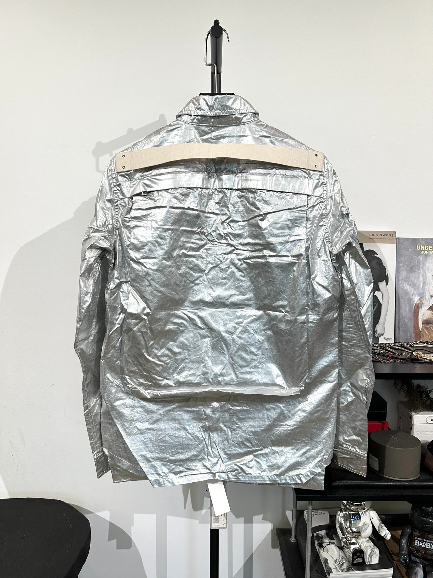 Rick Owens Drkshdw Silver Utility Jacket — front