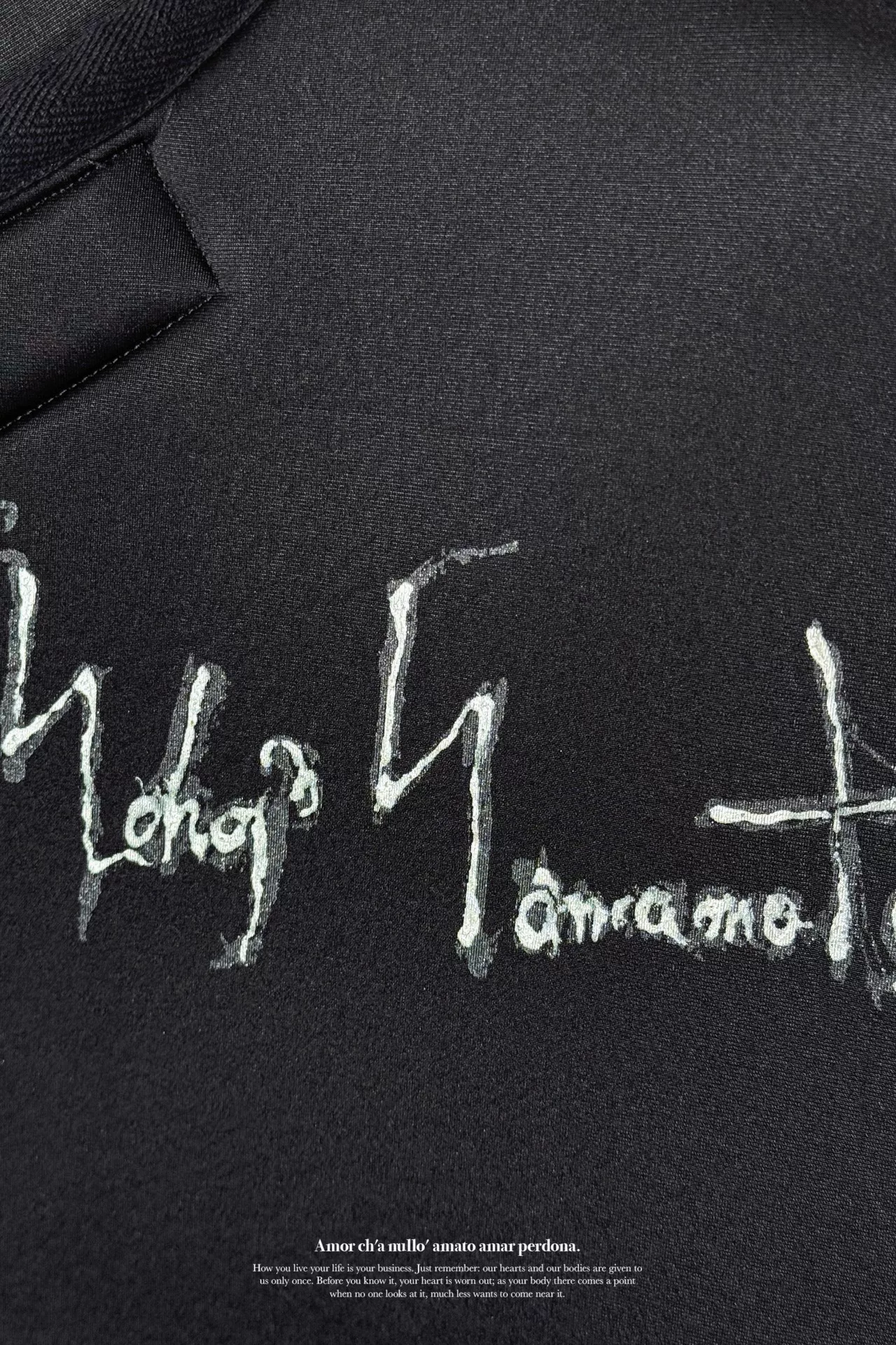 Yohji Yamamoto 21AW Oversize Coat — label