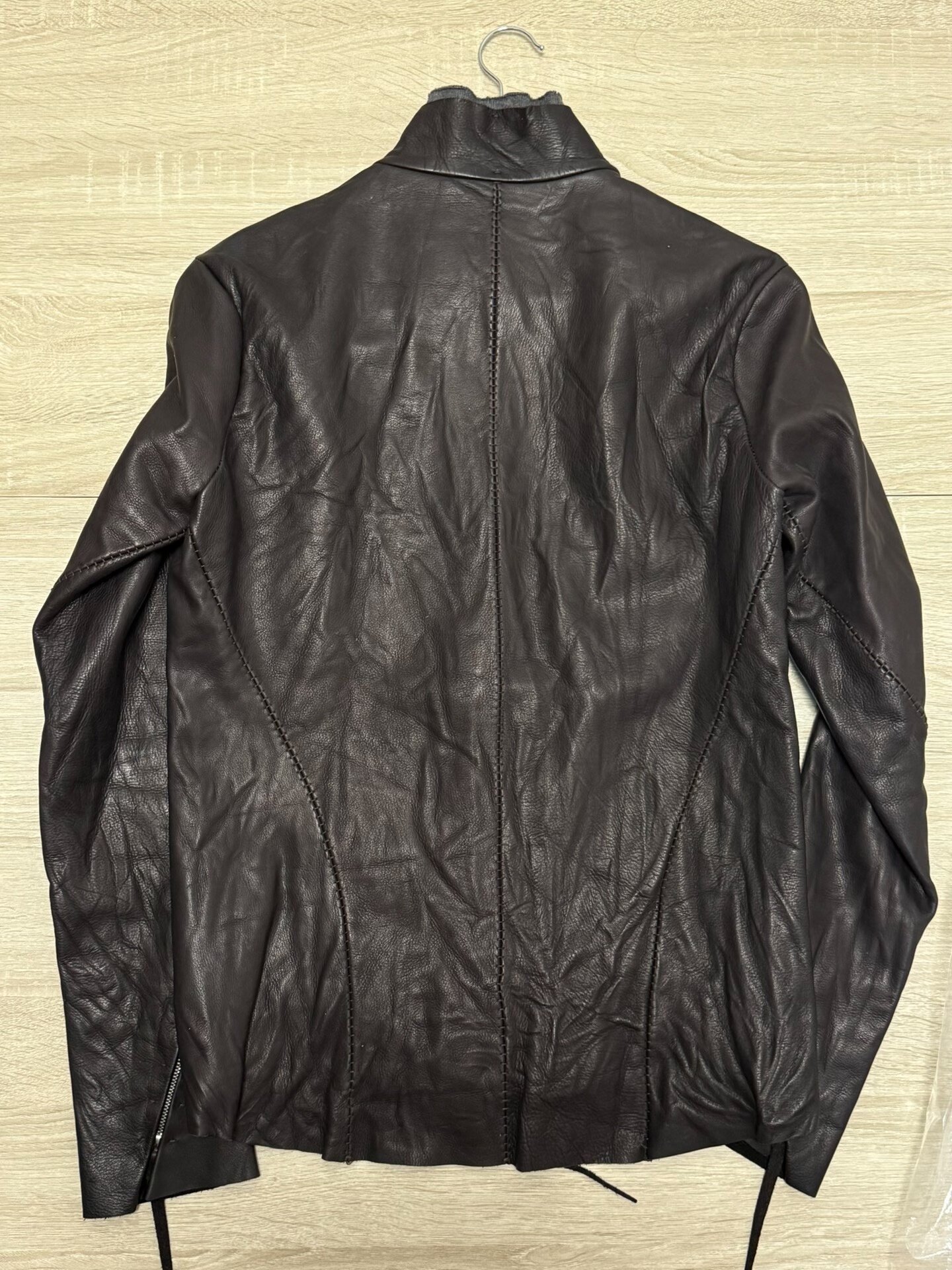 M.A+ by Maurizio Amadei Silver Cross Leather Jacket — back