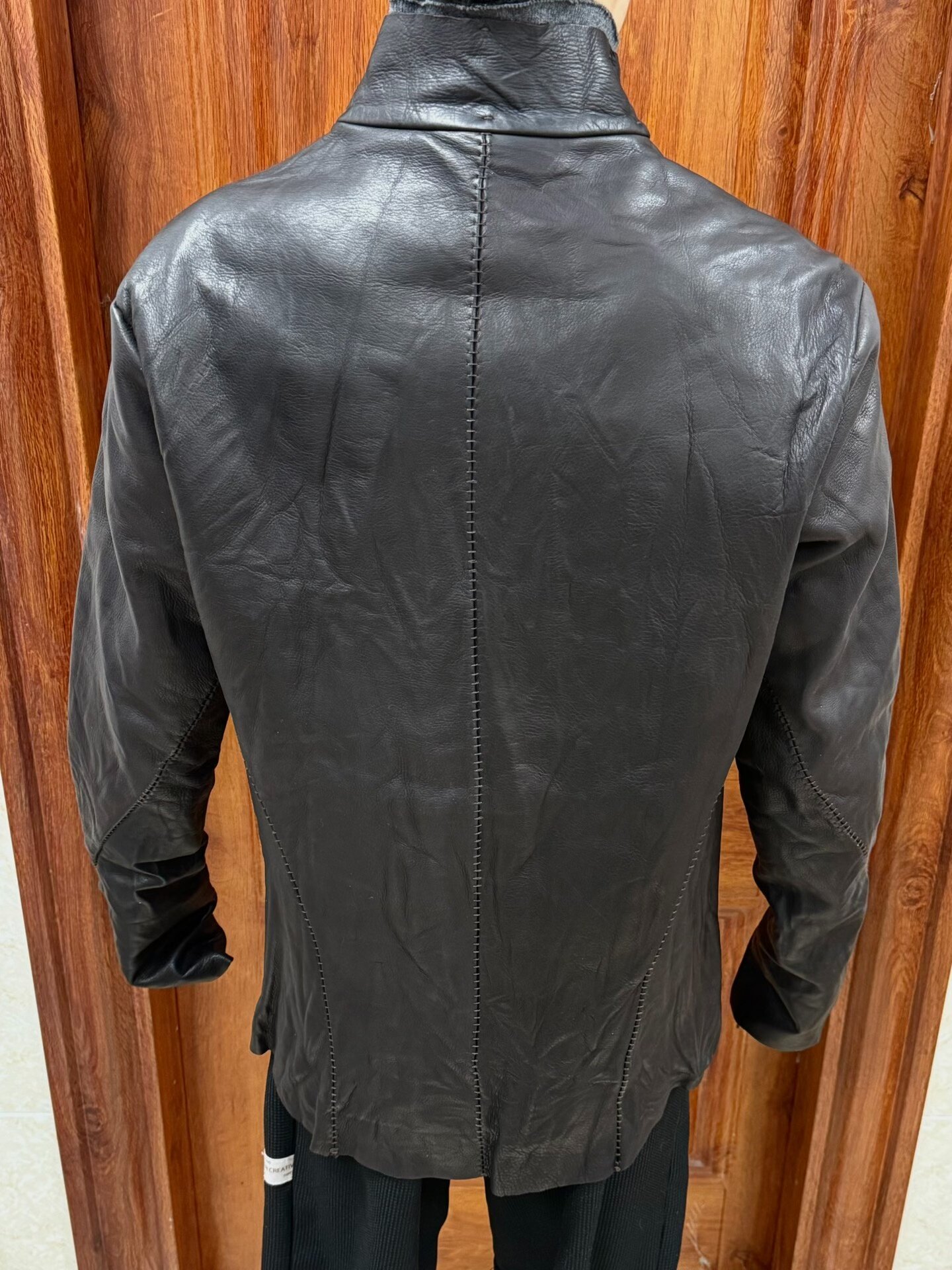 M.A+ by Maurizio Amadei Silver Cross Leather Jacket — front