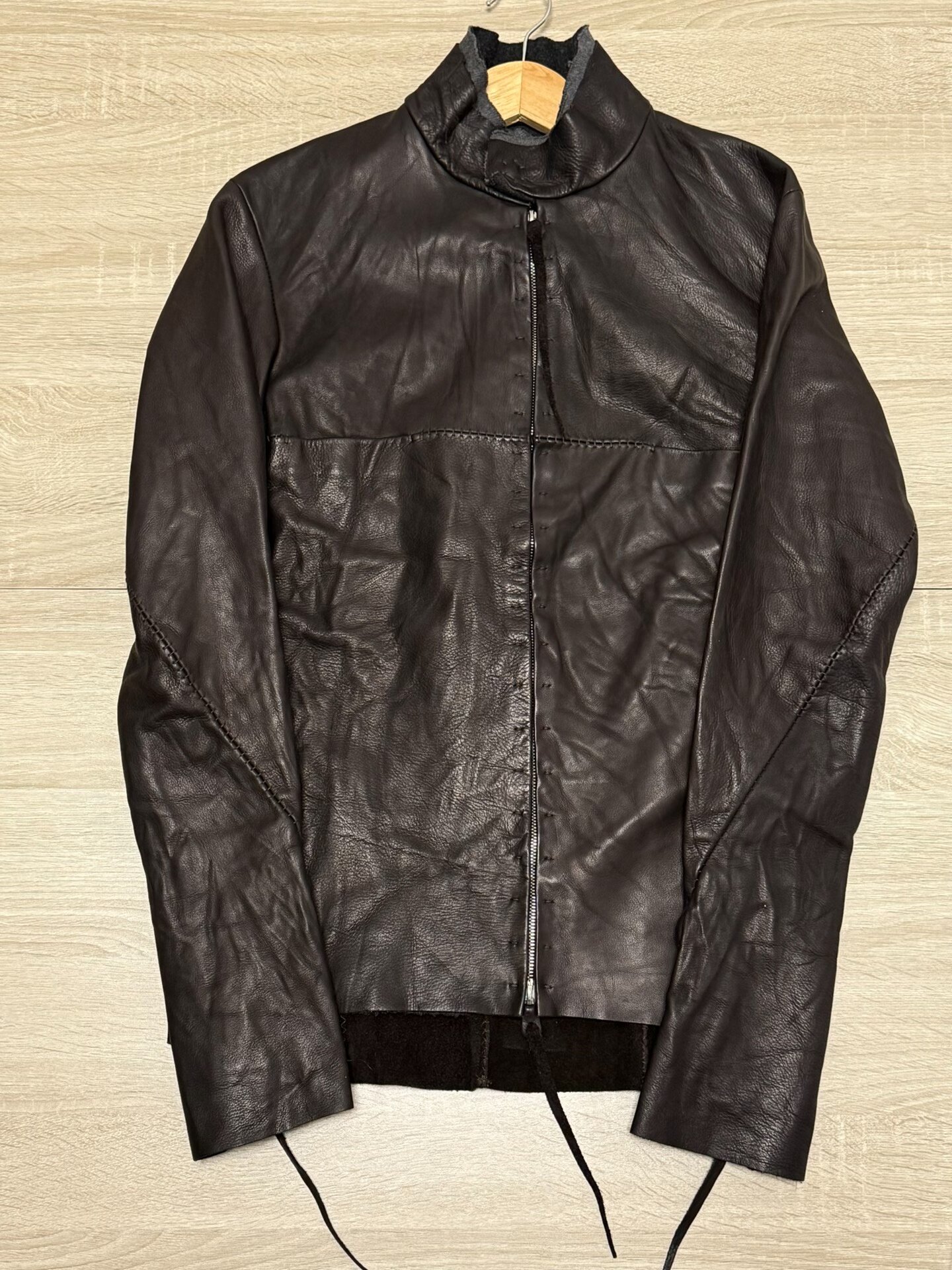 M.A+ by Maurizio Amadei Silver Cross Leather Jacket — detail