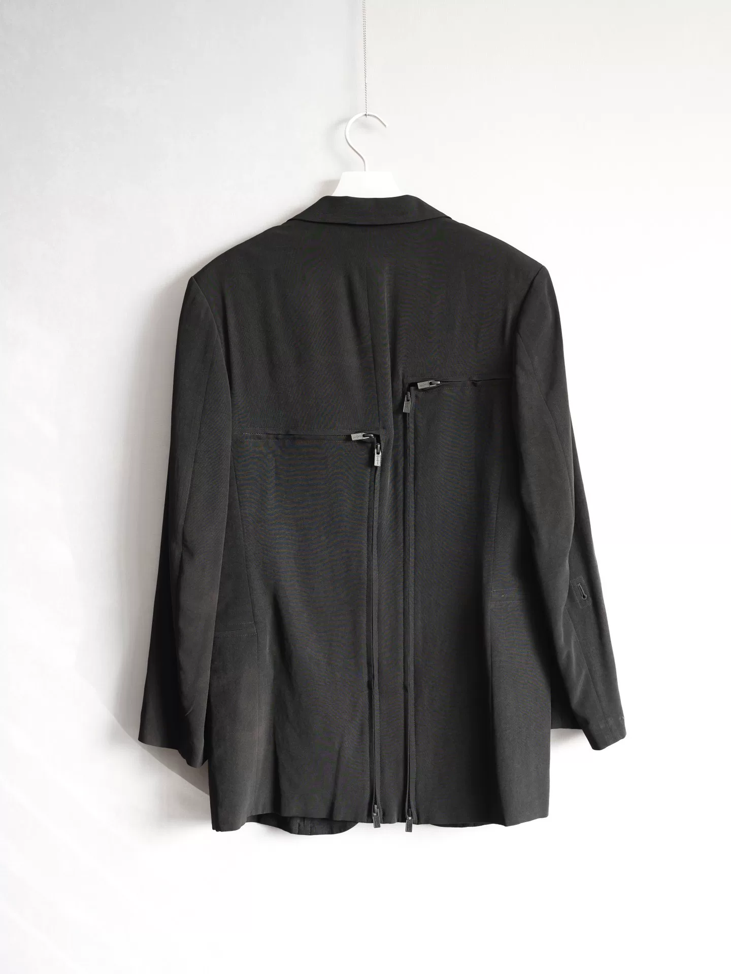 Yohji Yamamoto 25SS Zipper Deconstructed Triacetate Jacket — front