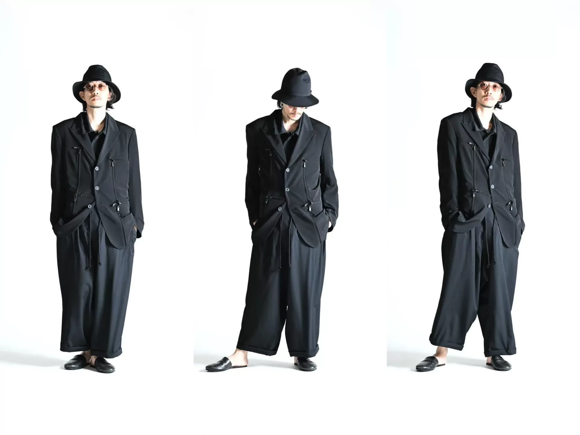 Yohji Yamamoto 25SS Zipper Deconstructed Triacetate Jacket — back