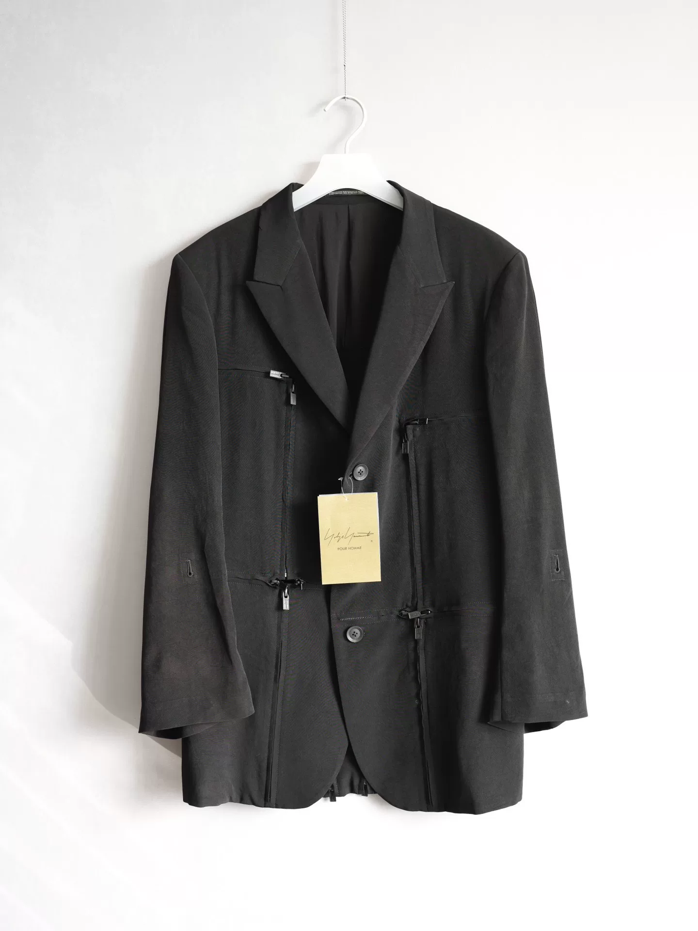 Yohji Yamamoto 25SS Zipper Deconstructed Triacetate Jacket