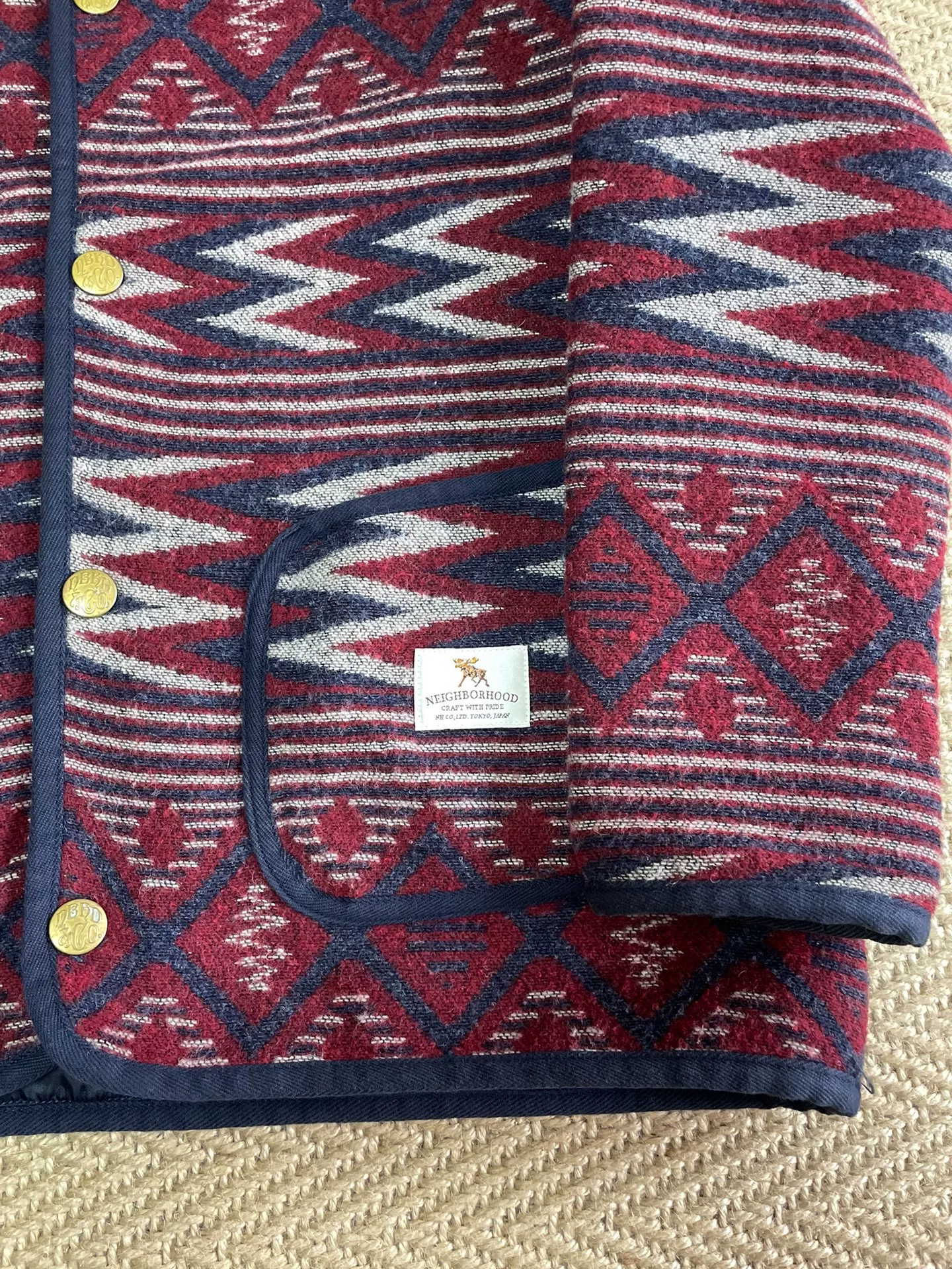 NEIGHBORHOOD Red Men's Jacket — label