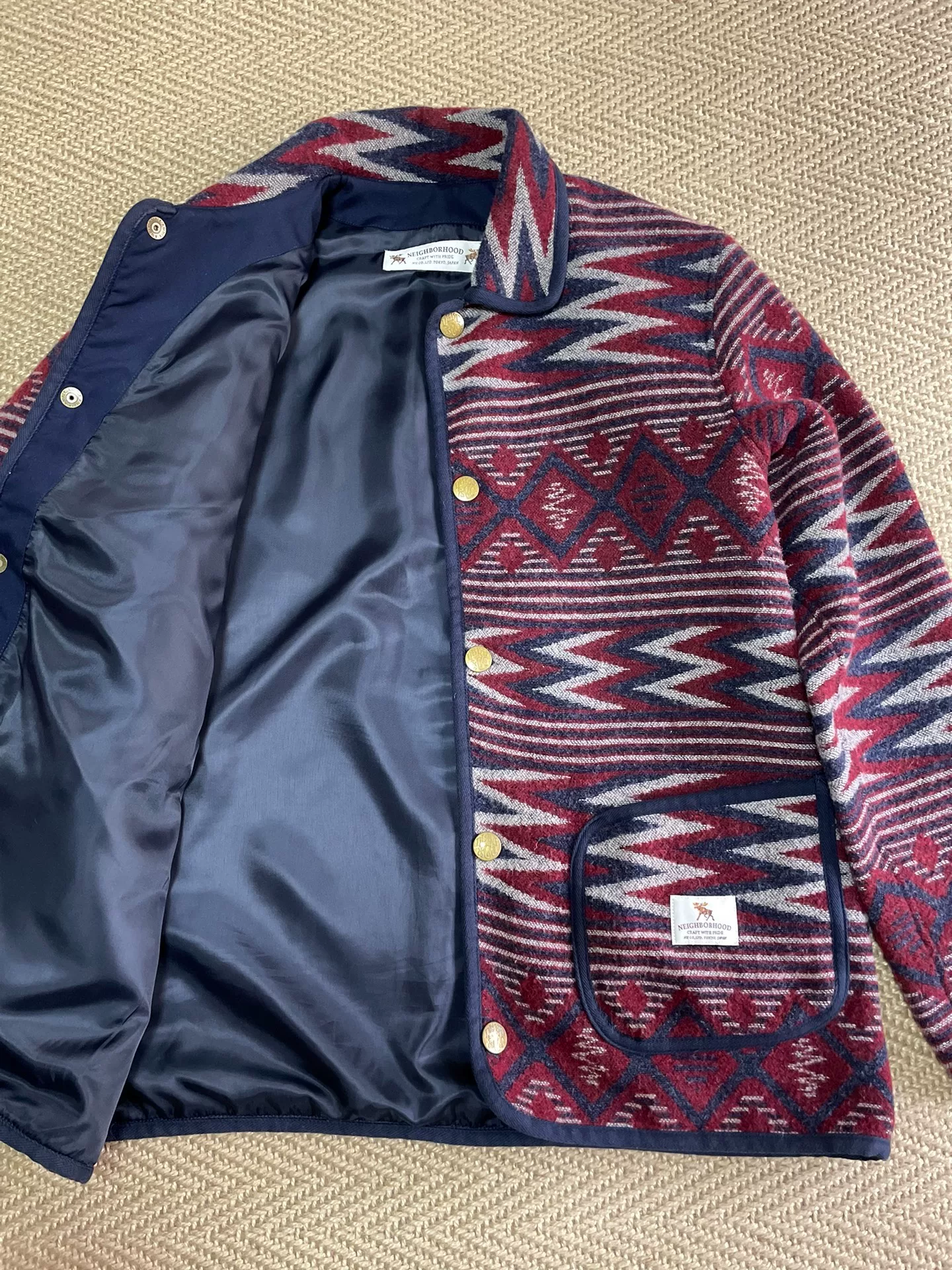 NEIGHBORHOOD Red Men's Jacket — detail