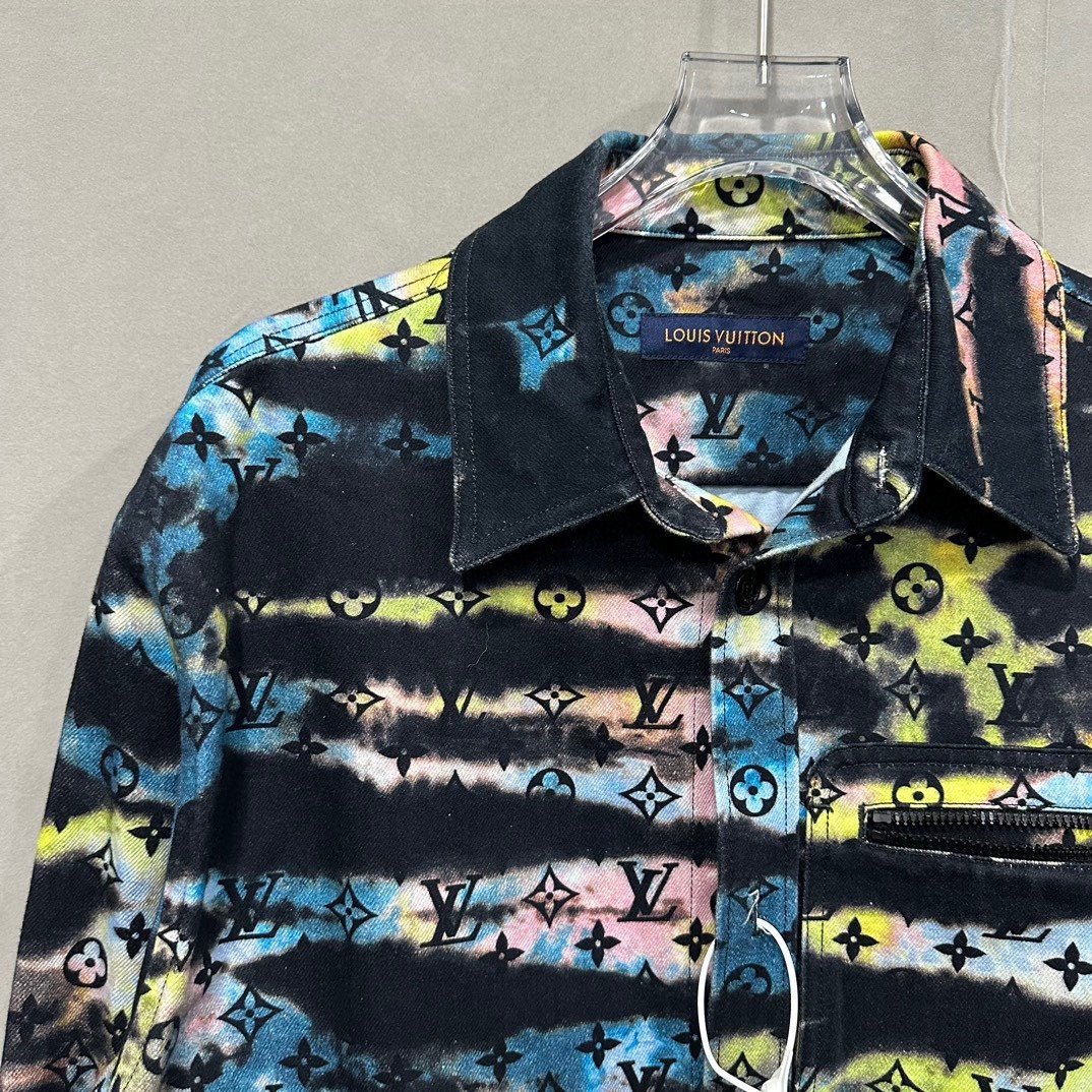 Louis Vuitton Iridescent Monogram Denim Jacket — front