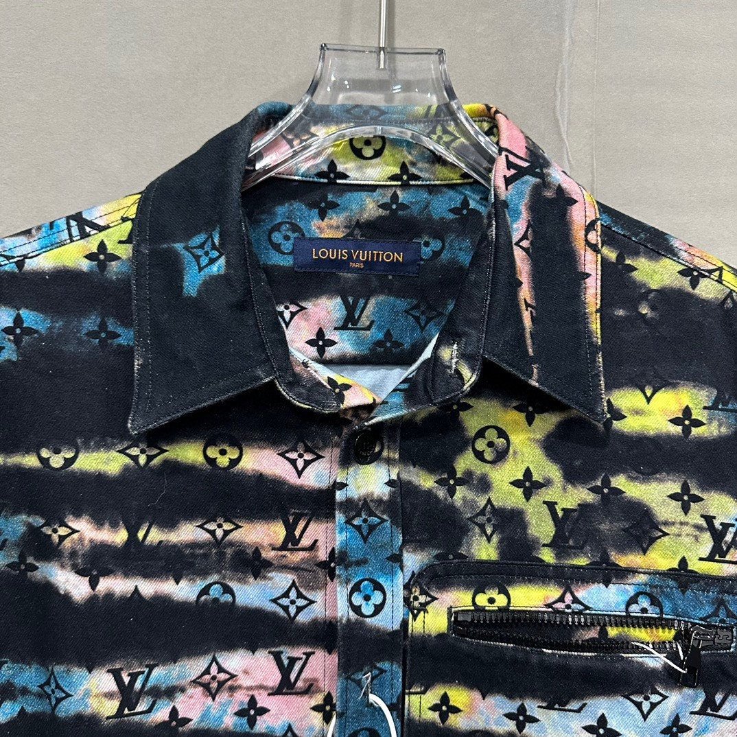 Louis Vuitton Iridescent Monogram Denim Jacket — detail