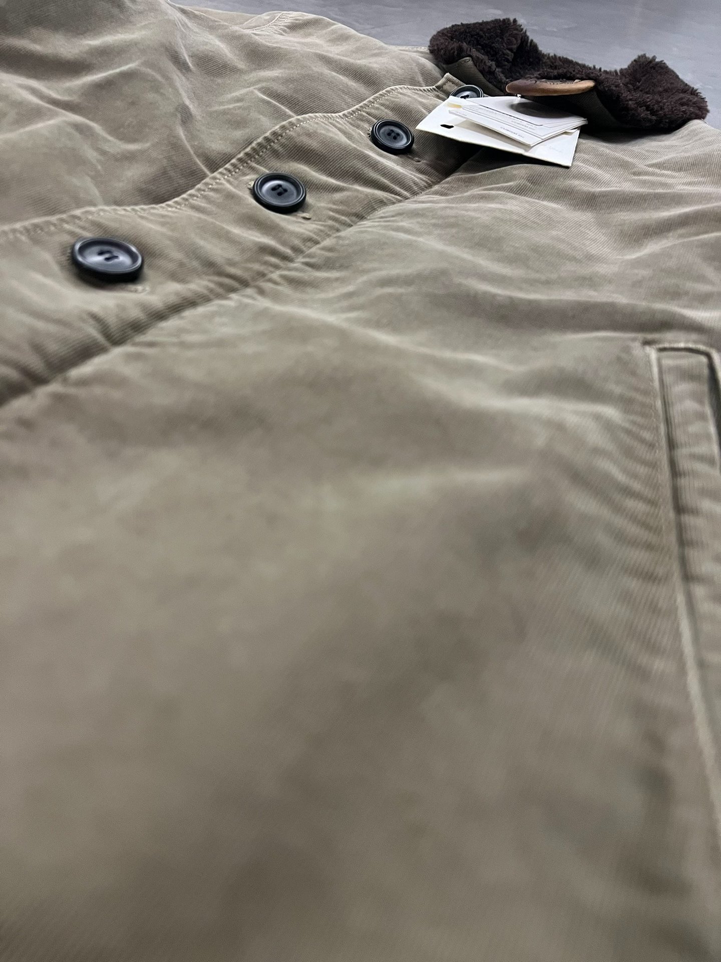 visvim 17AW Deckhand Alpaca Windproof Jacket — detail