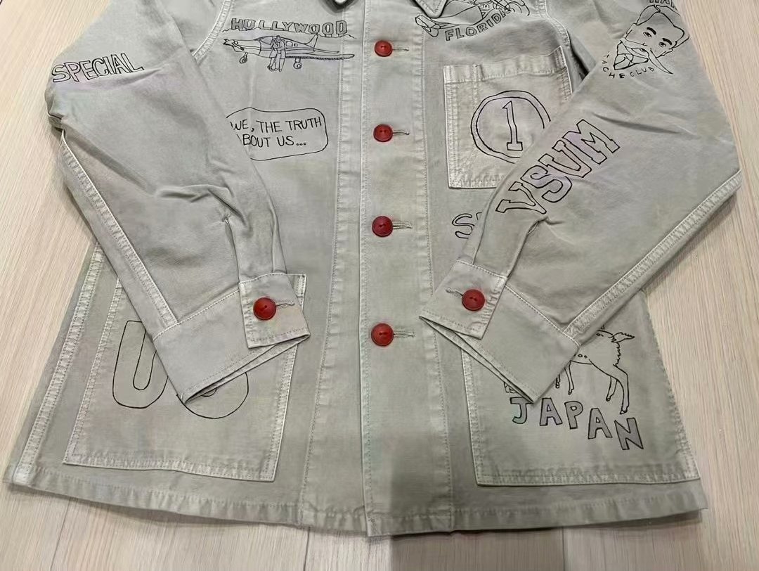 visvim 15AW Travail Coverall Sketches — detail