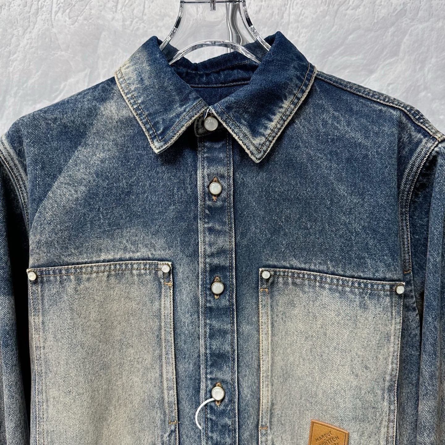 Louis Vuitton SS25 Washed Denim Shirt Jacket — front