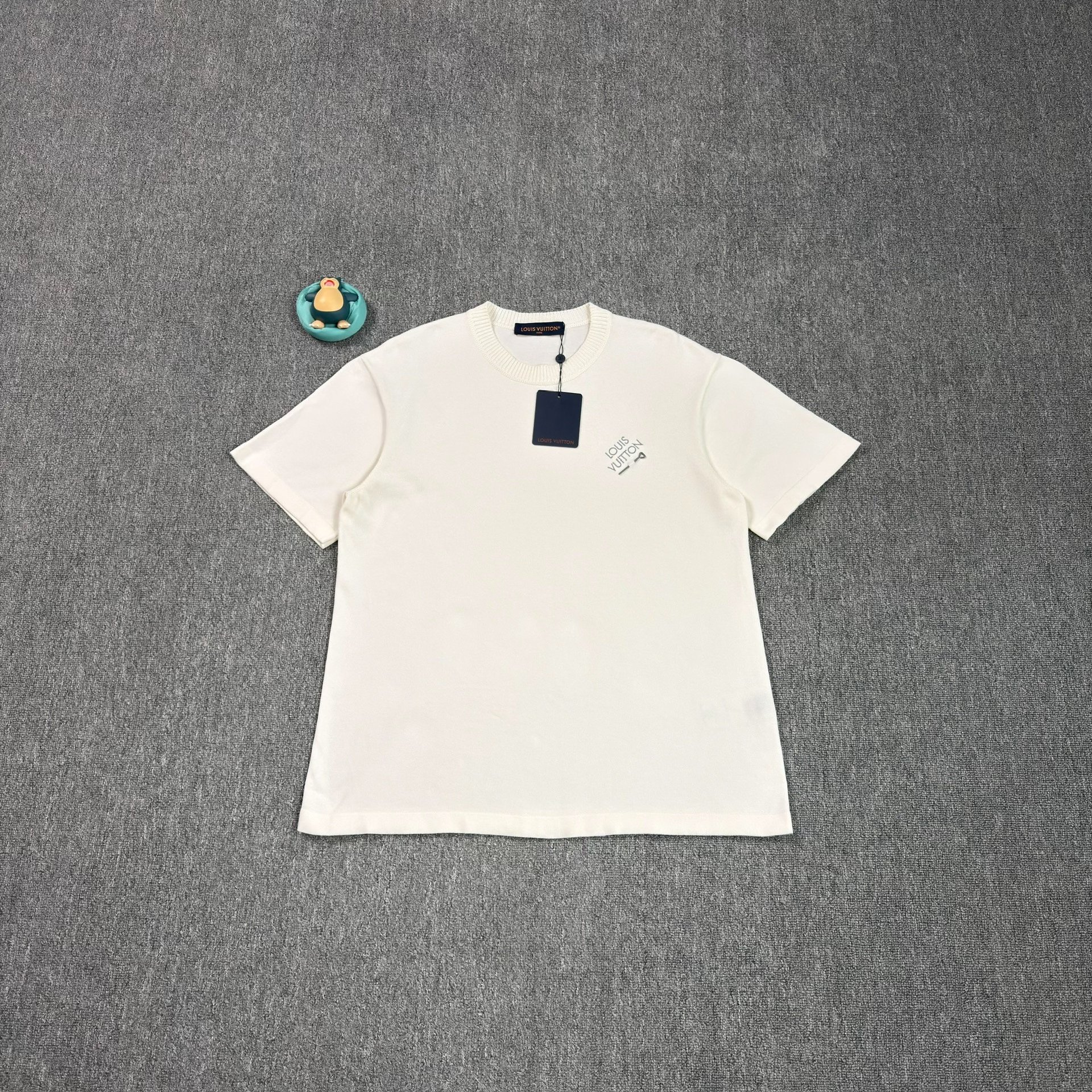 Louis Vuitton White Embroidered Logo Short-Sleeve Top