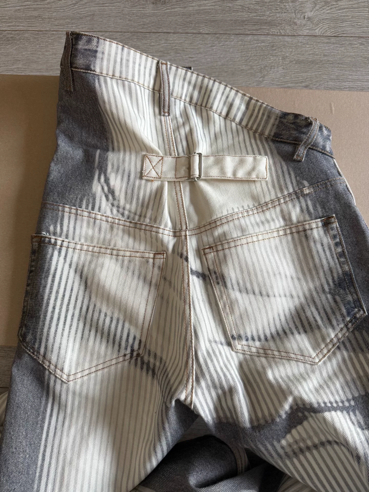 Y/Project X JPG Muscle Print Jeans — detail