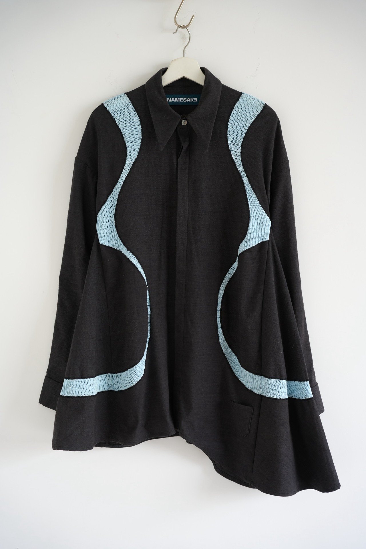 Namesake 21ss Wave Asymmetric Shirt