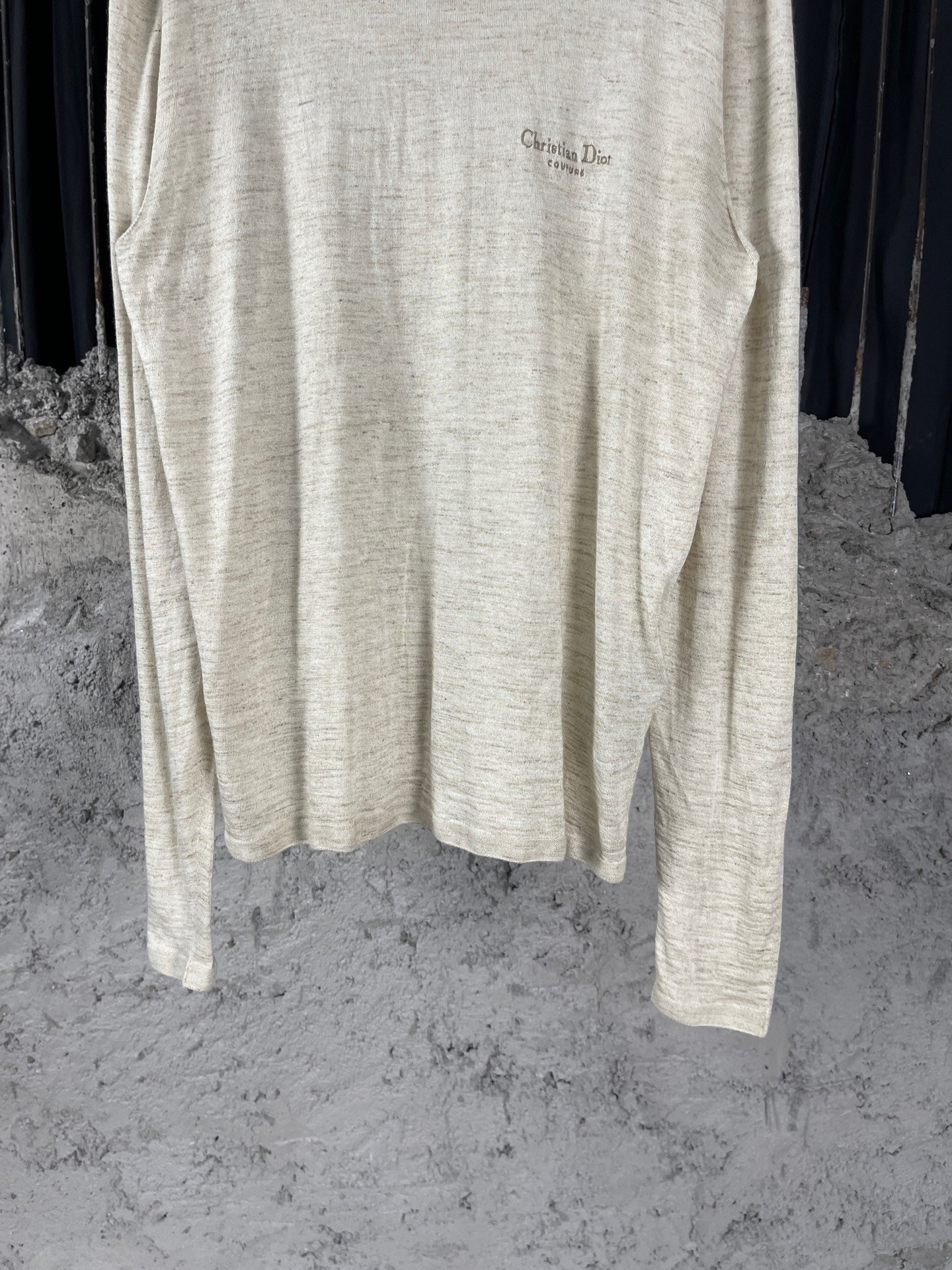 Dior SS25 Crewneck Long-Sleeve Embroidered Logo — back