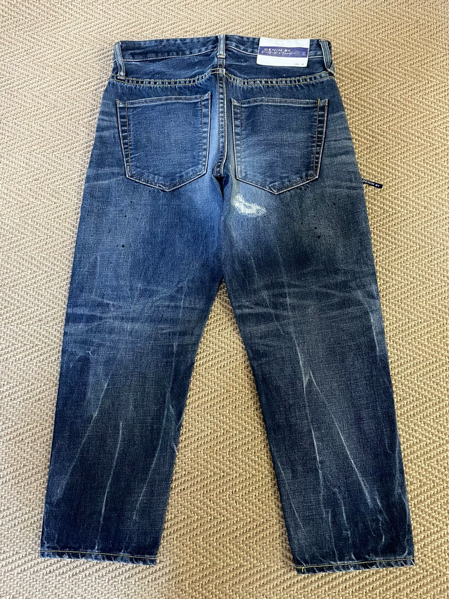 Vanquish & Fragment Cropped Denim Jeans — front