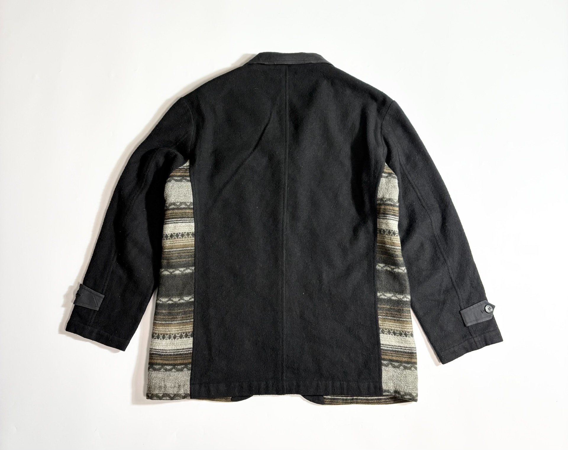 ADAM EVE Patchwork Wool Blend Jacket — front