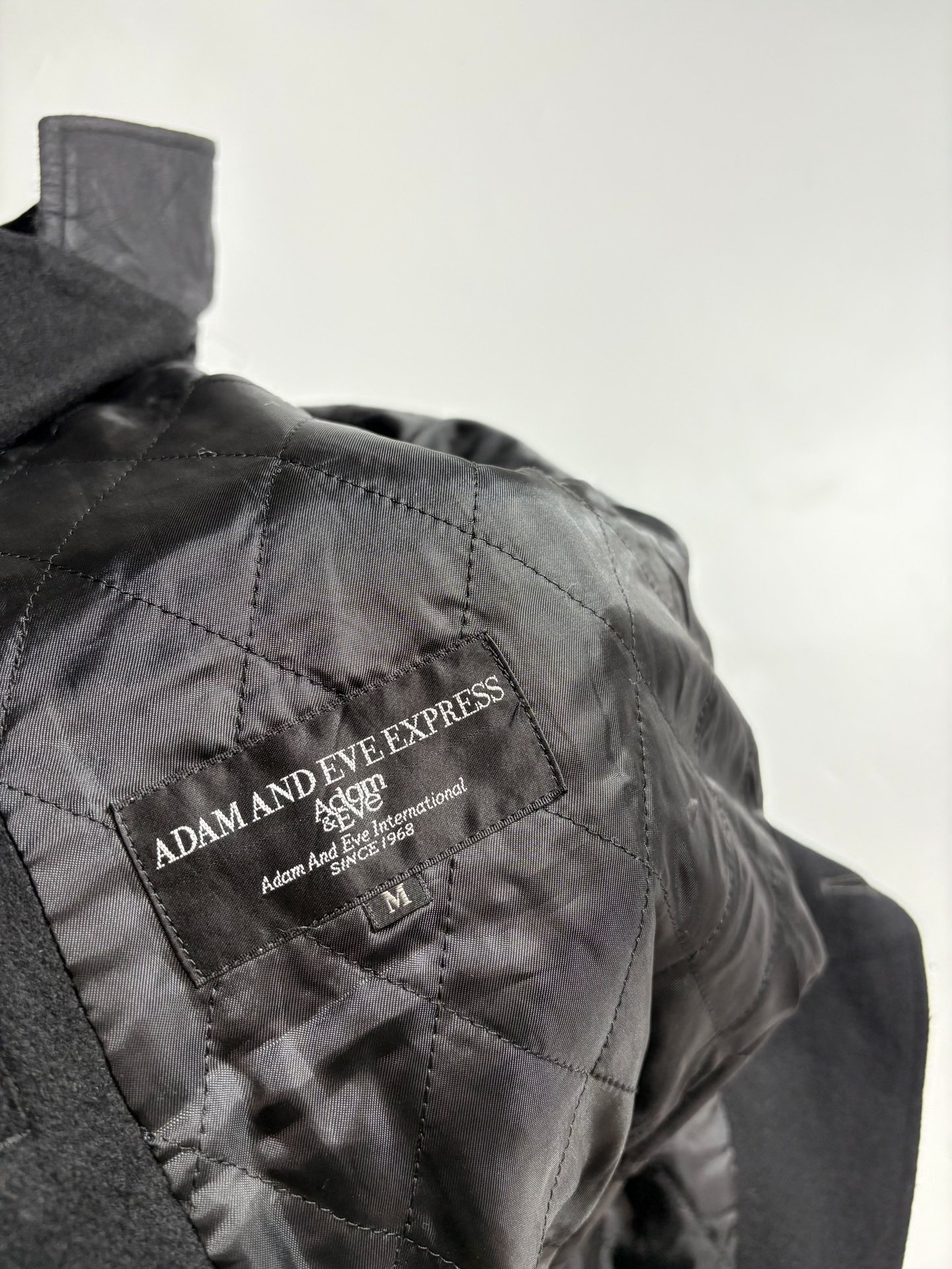 ADAM EVE Patchwork Wool Blend Jacket — detail
