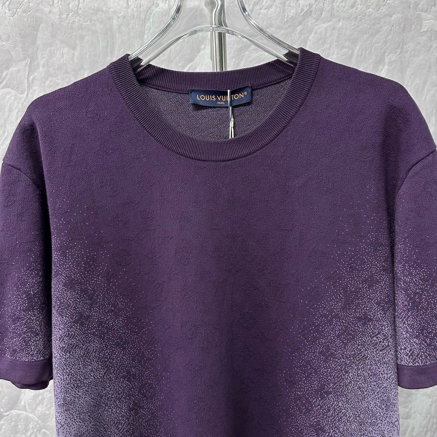 Louis Vuitton SS26 Gradient Monogram Knit Top — detail