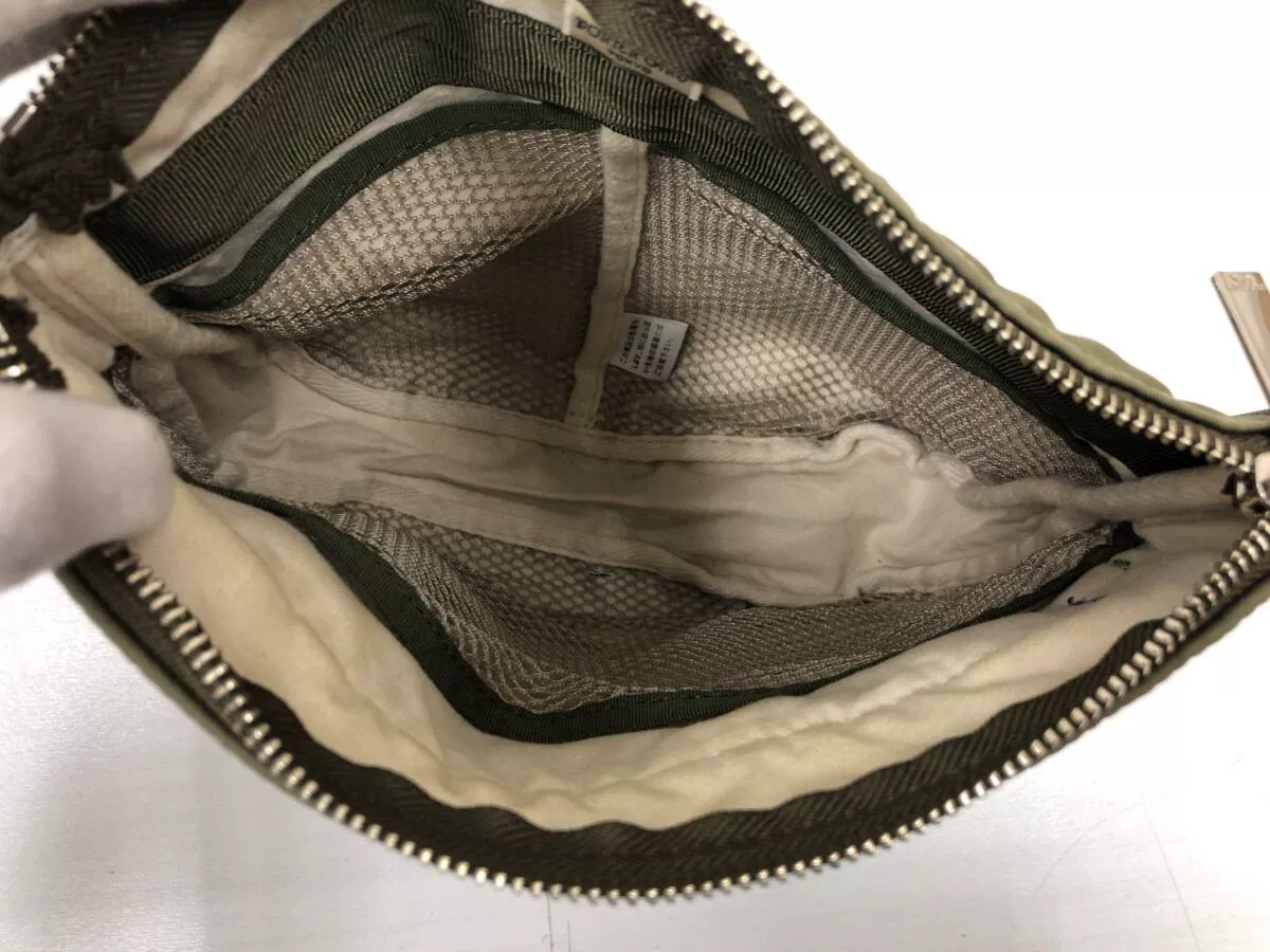 Porter Green Military Mini Shoulder Bag — label