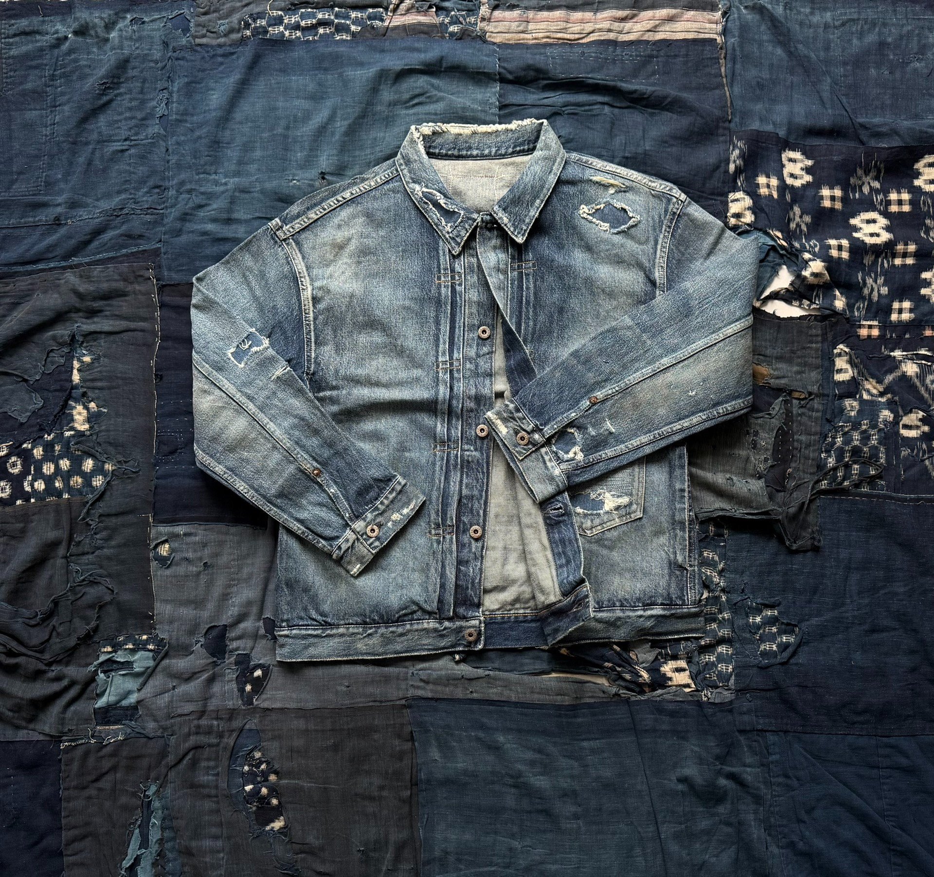 MADNESS 24AW AGING TYPE-I DENIM JACKET — front