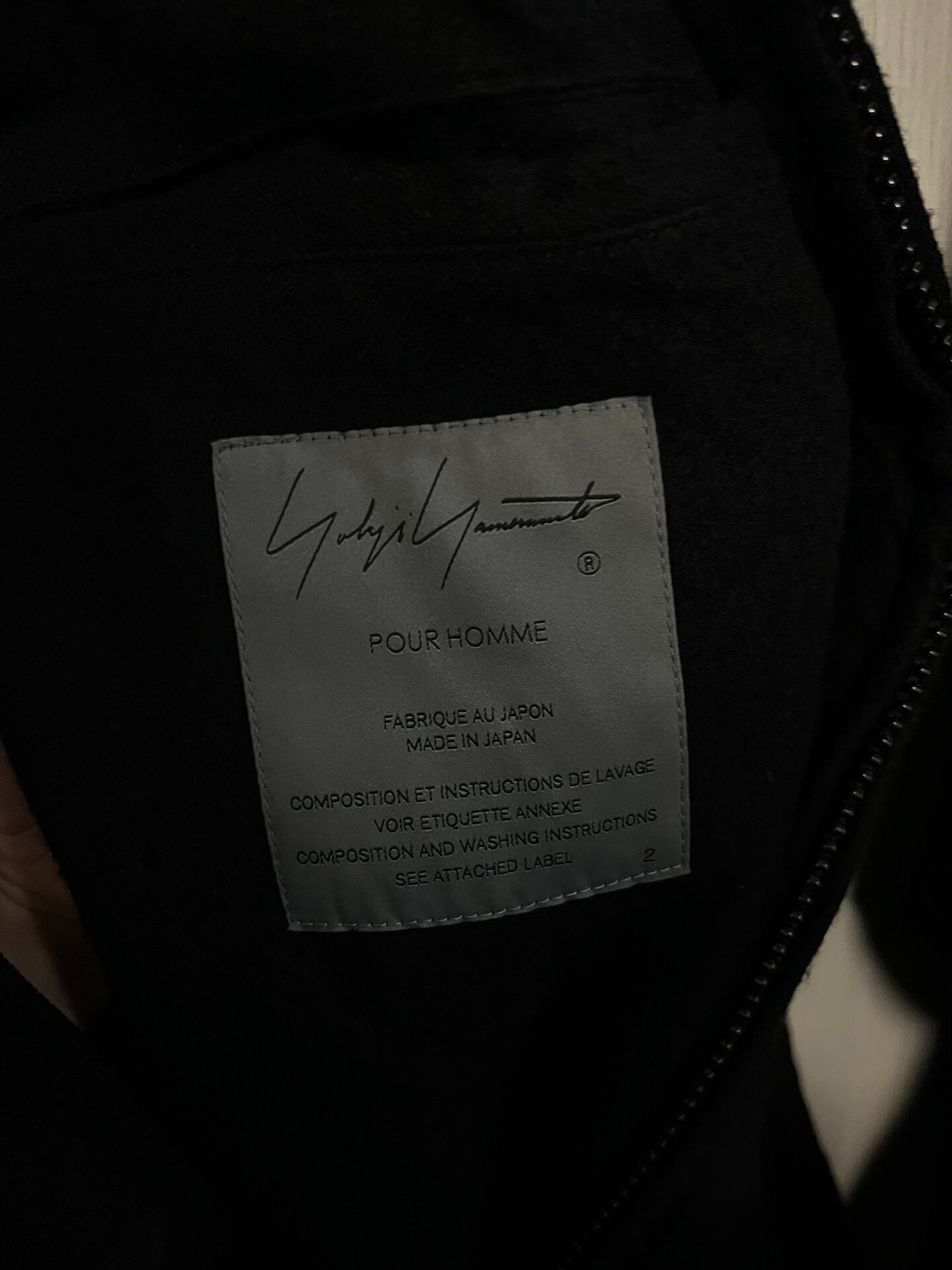 Yohji Yamamoto 22AW Men's Fleece Jacket — back