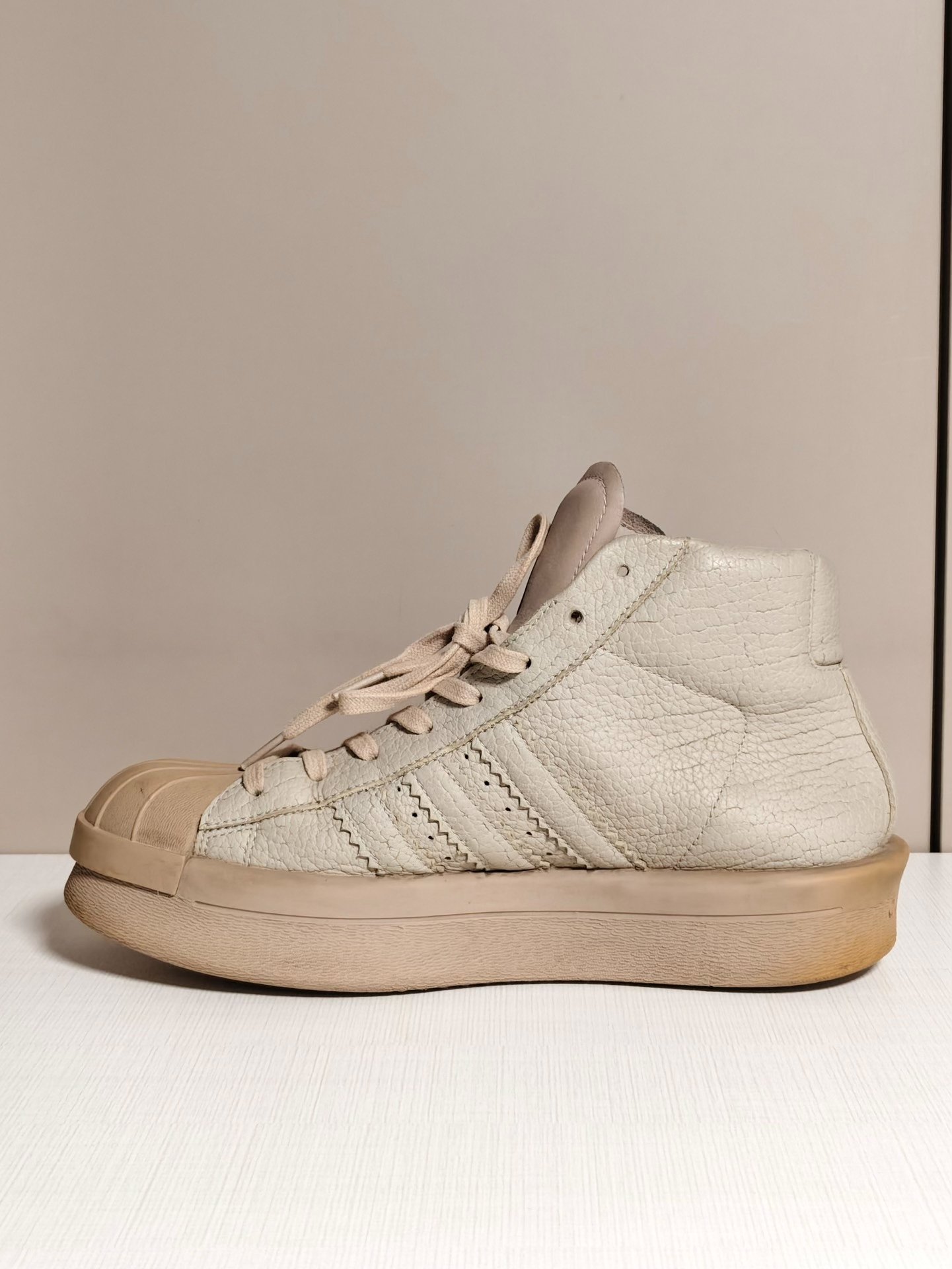 Rick Owens adidas shell-toe thick sole — detail