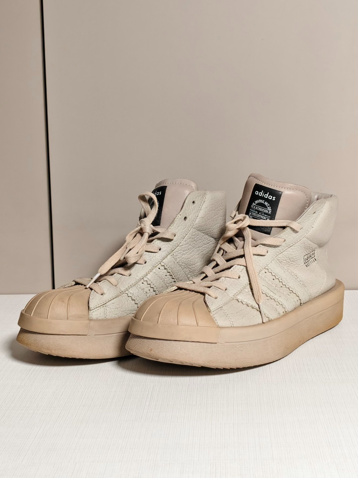 Rick Owens adidas shell-toe thick sole